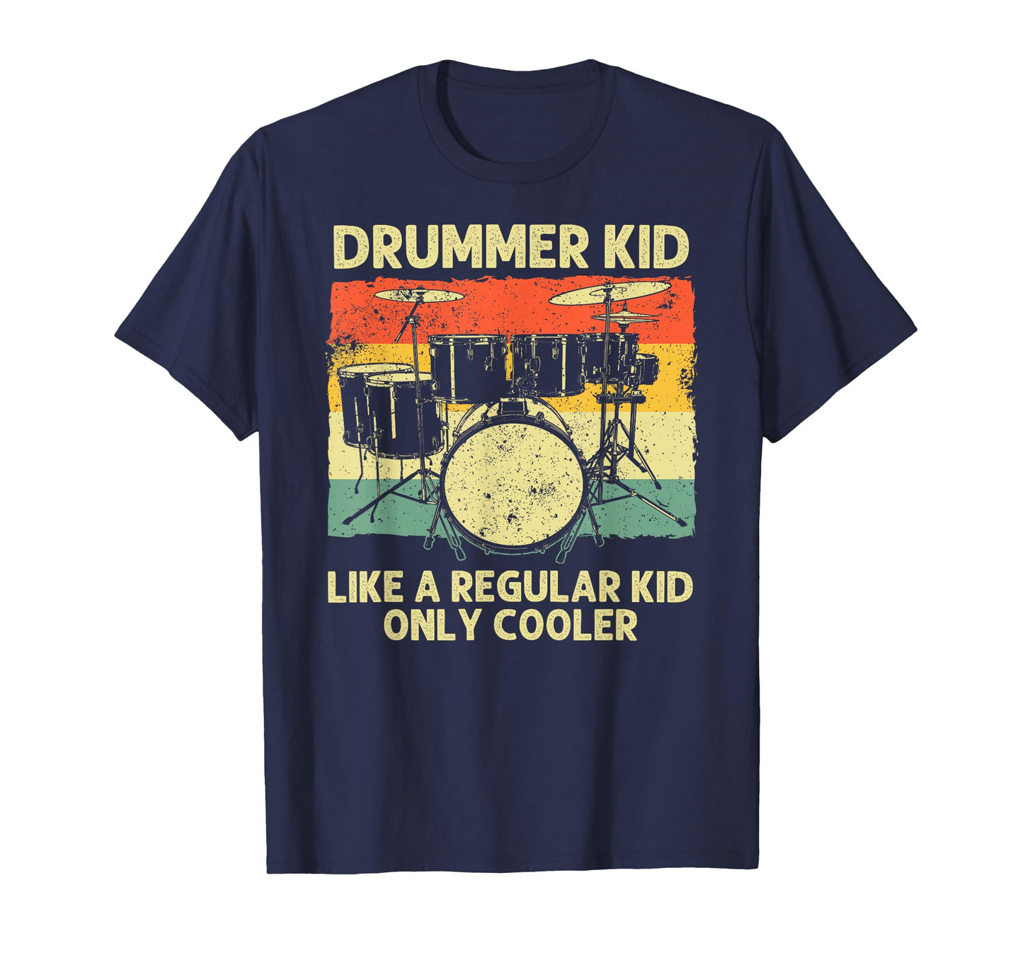 Drumming Art For Boys Girls Kids Drumline Drum Set Drummer T-Shirt