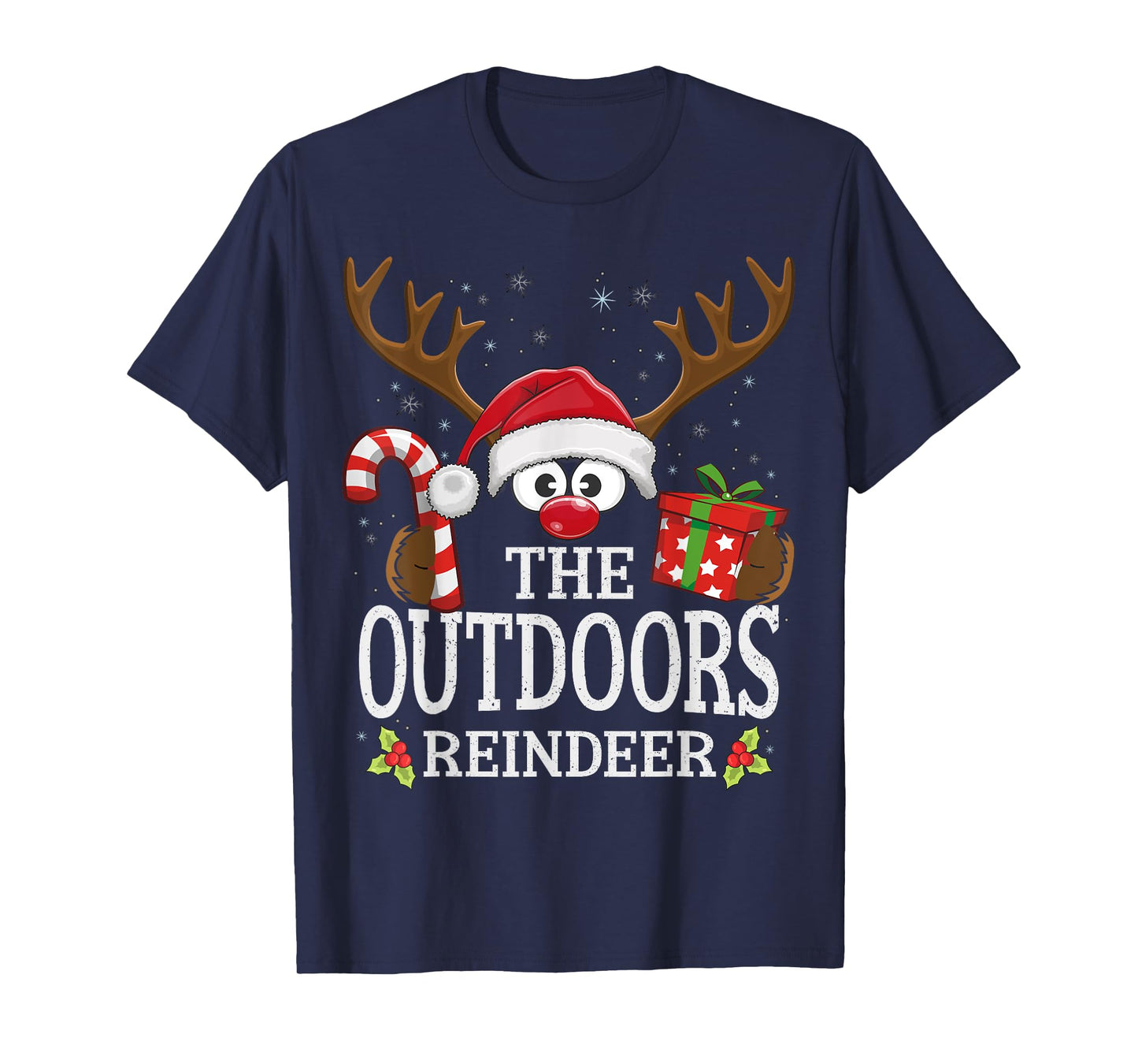 Christmas Matching The Outdoors Reindeer Family T-Shirt