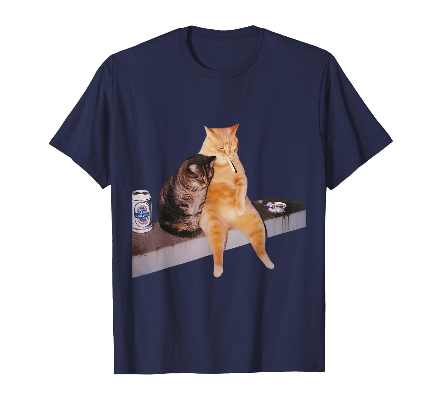 Cat Meme Cat Smoking Cigarette T-Shirt