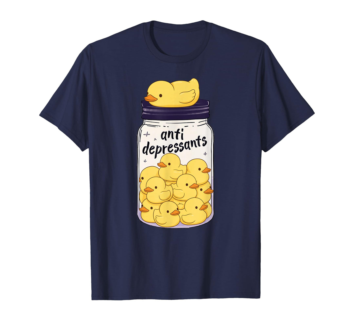 Funny Yellow Duck Anti Depressant Jar Zoo Boys Girls Kids T-Shirt