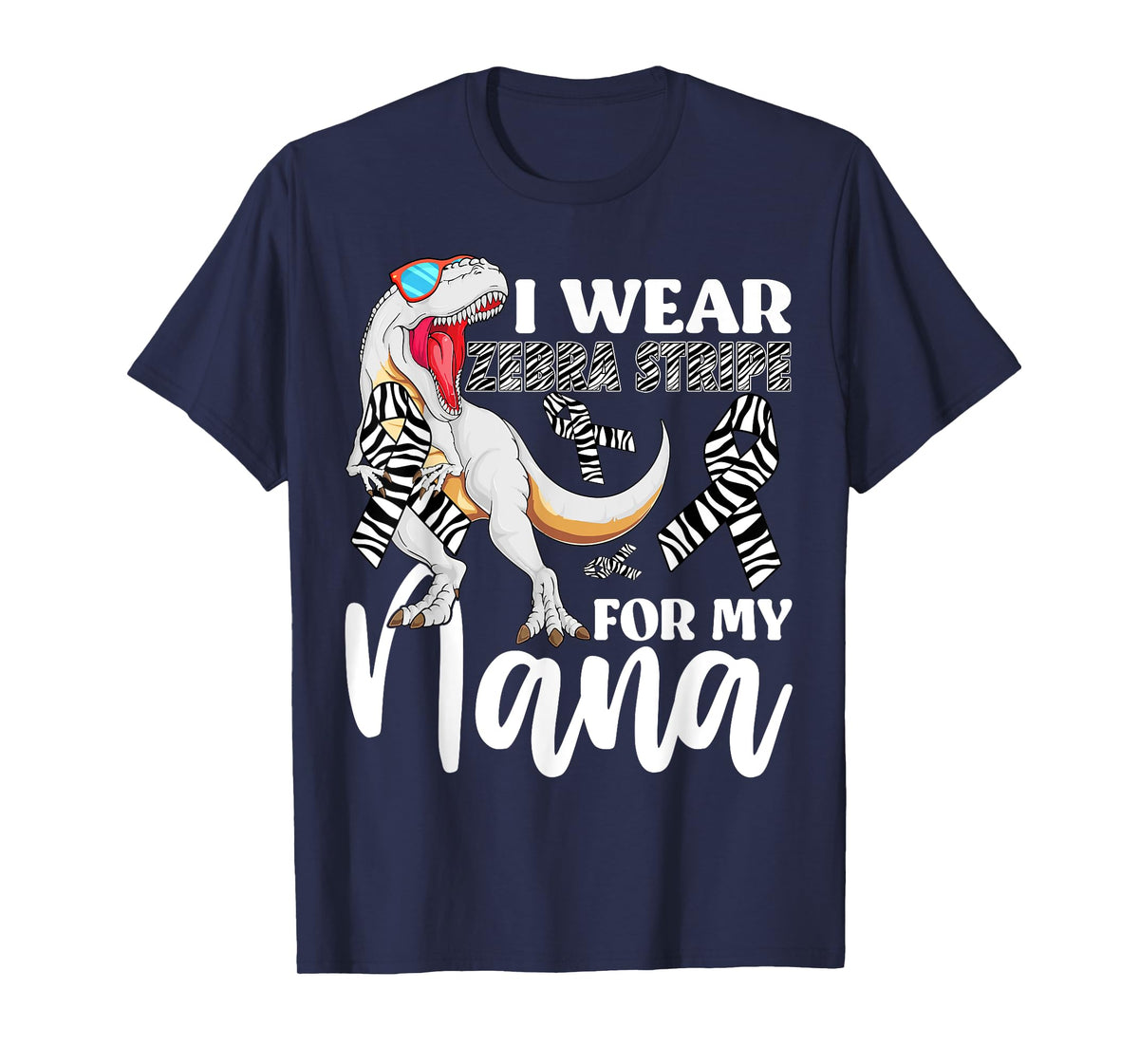 I Wear Zebra Stripe For My Nana Carcinoid Cancer Awareness T-Shirt