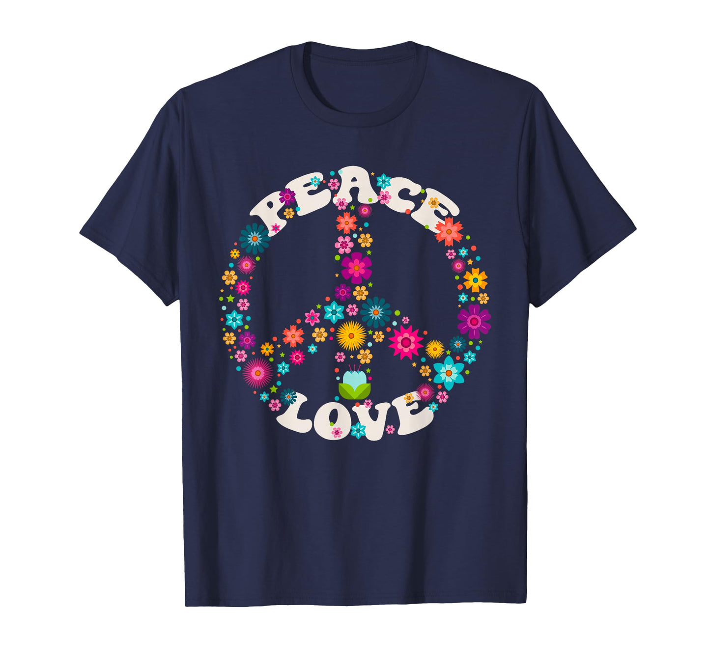 PEACE SIGN LOVE T Shirt 60s 70s Tie Dye Hippie Costume T-Shirt
