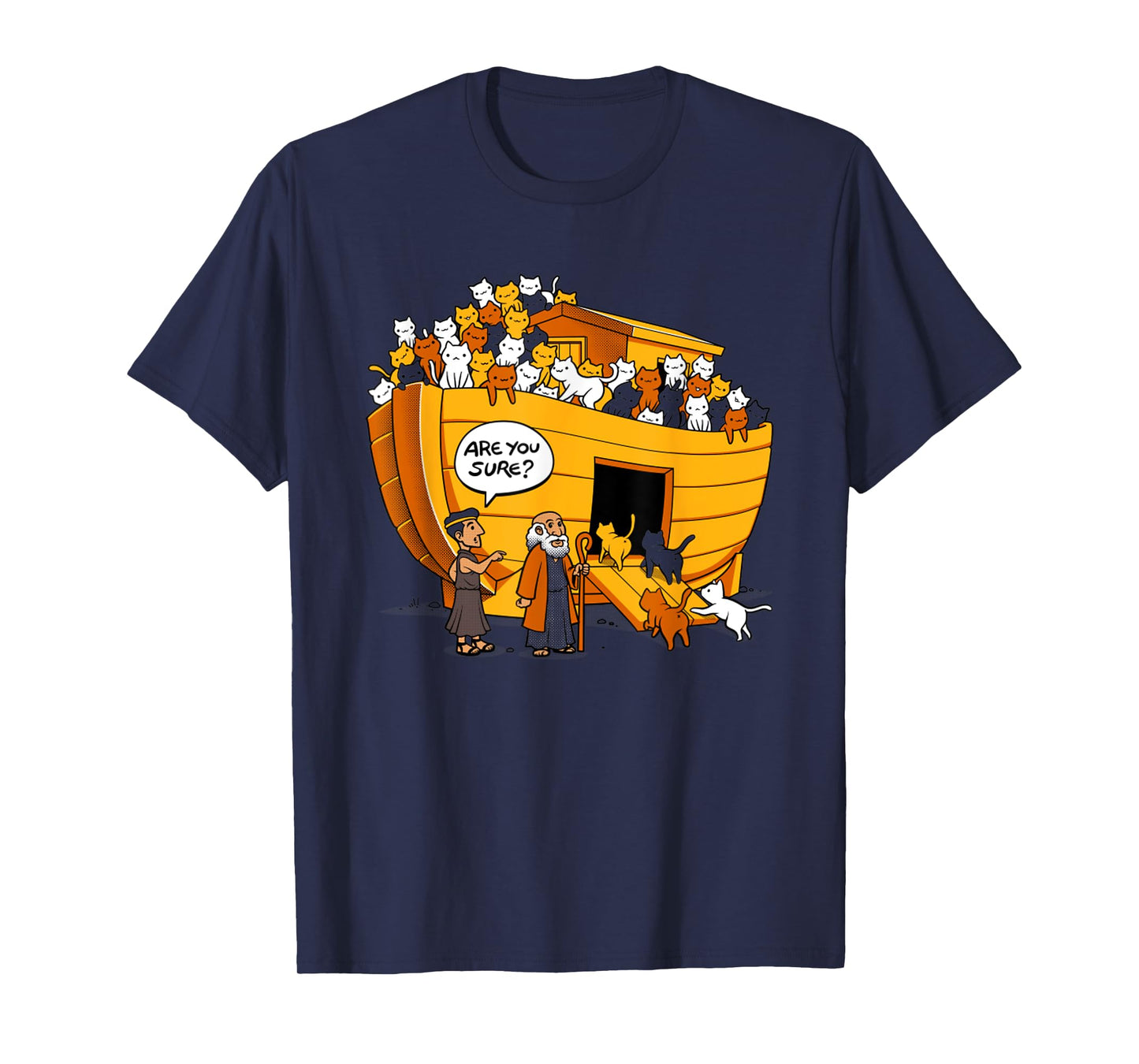 Noah's Ark Cats Breeds Religious Christian Cat Lover Bible T-Shirt