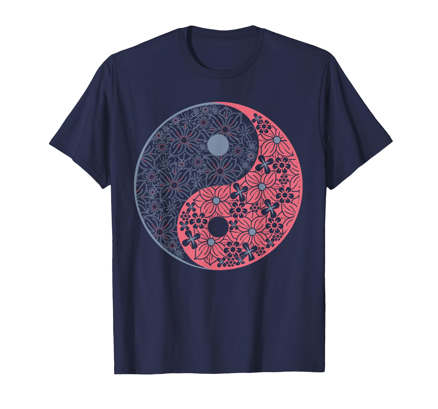 Yin Yang Floral Design - Colorful Edition T-Shirt