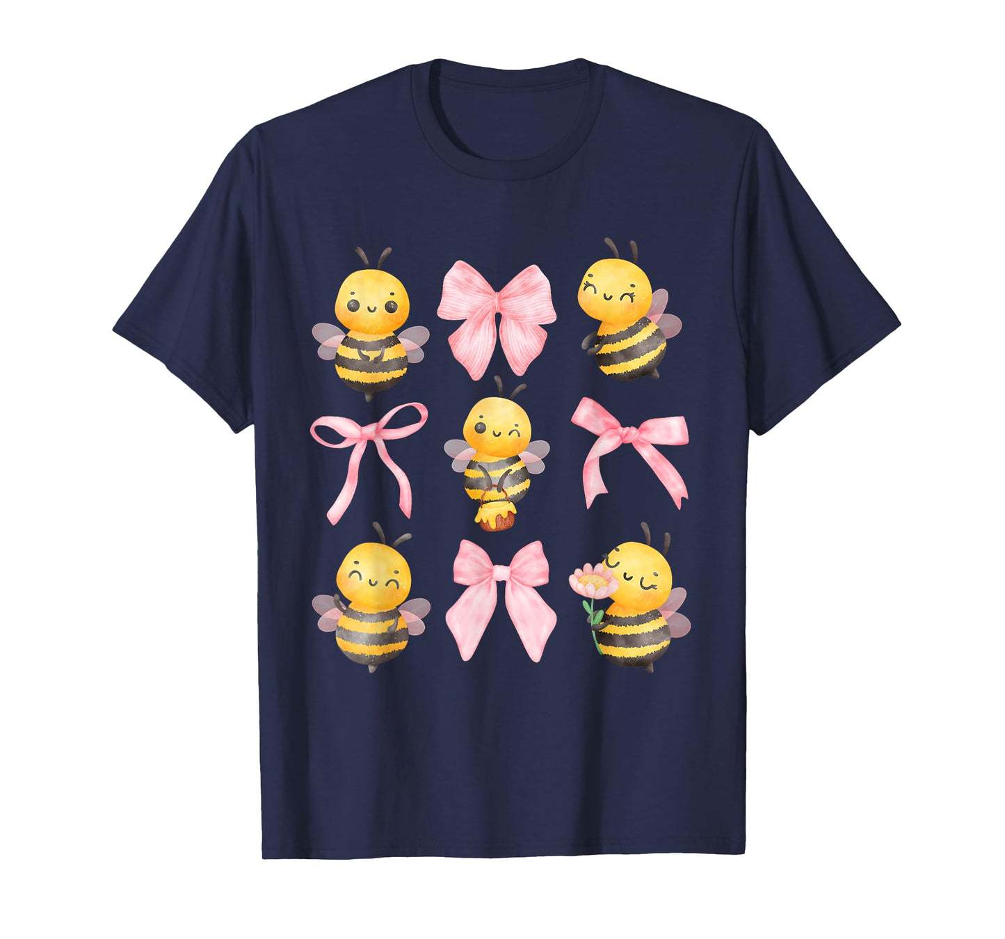 Coquette Bee Pink Bow Bumblebee Theme Birthday Girls T-Shirt