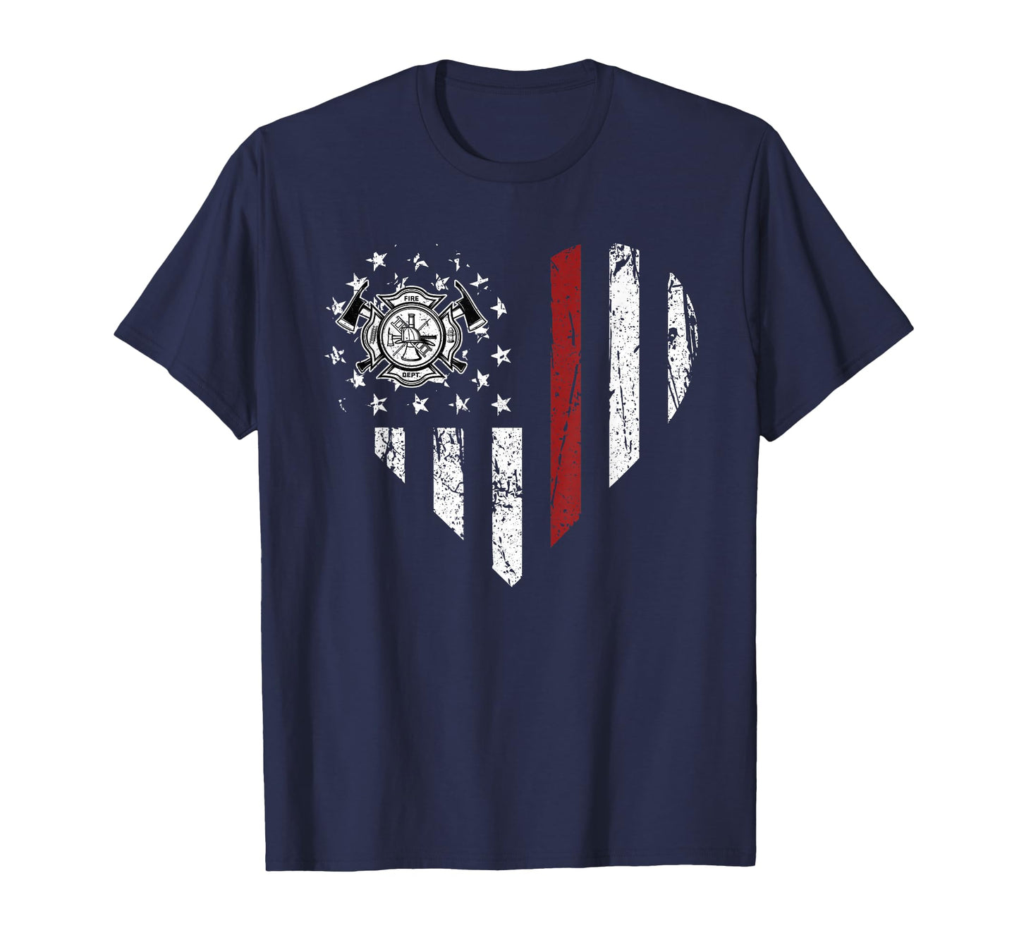 Heart Firefighter EMT Department Vintage Fireman Men Women T-Shirt