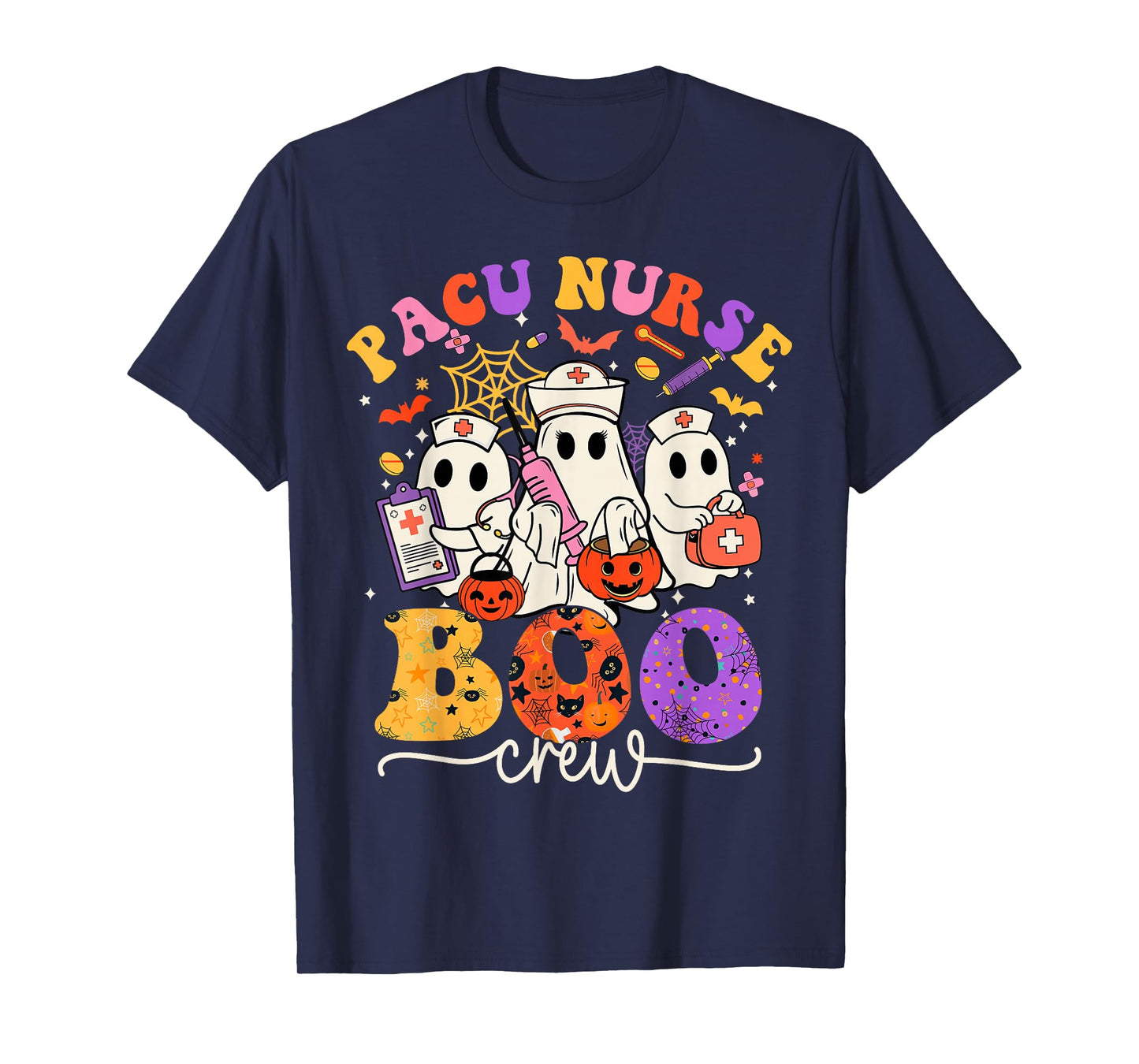 PACU Boo Crew Costume Funny Nurse Ghost Halloween T-Shirt