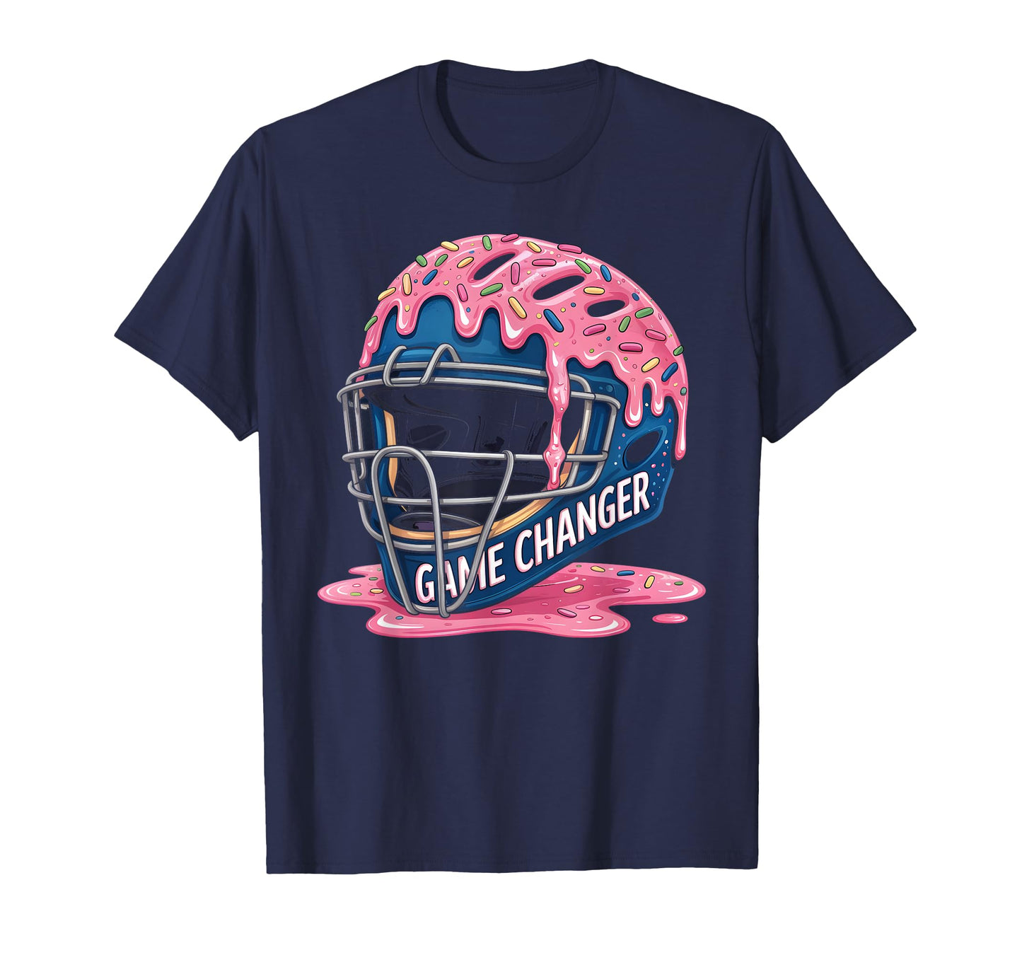 Baseball Ice Cream Drip Catcher Helmet Youth Boys Drip T-Shirt