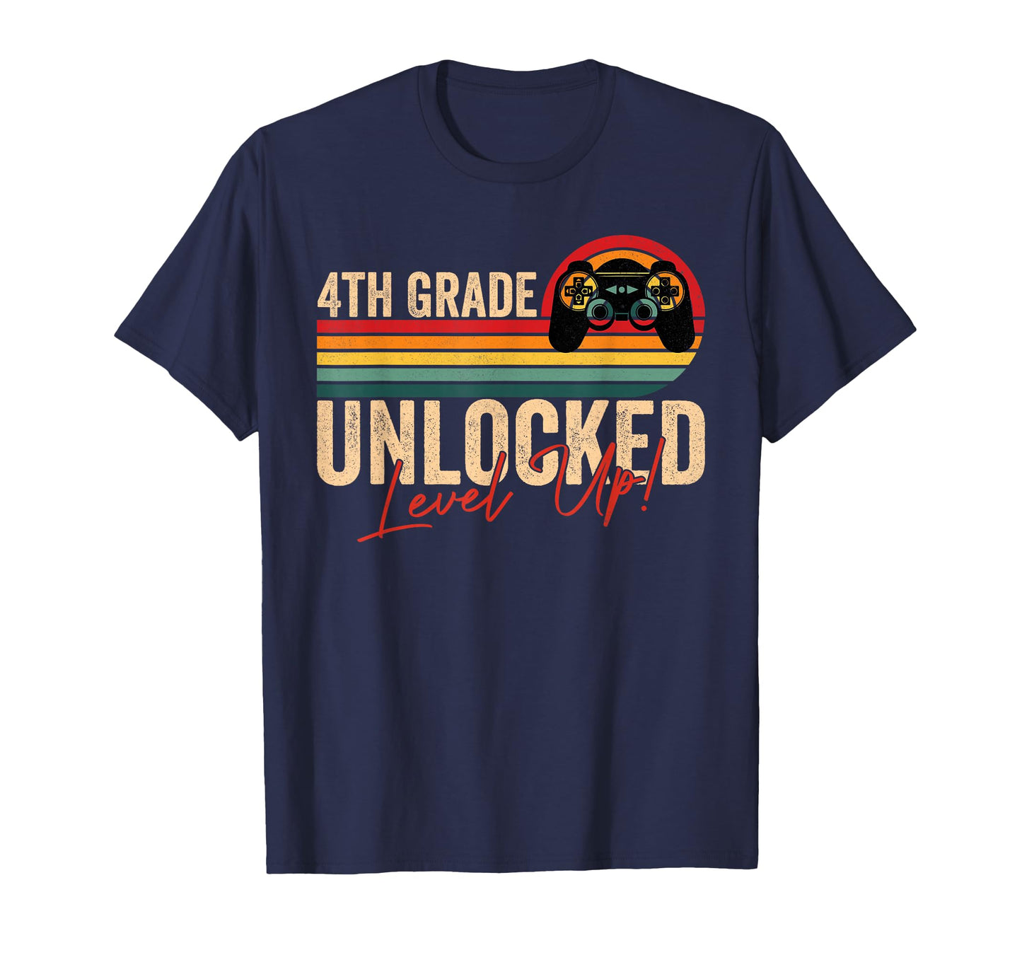 4th Grade Unlocked Level Up Gamer Back To School Fourth T-Shirt