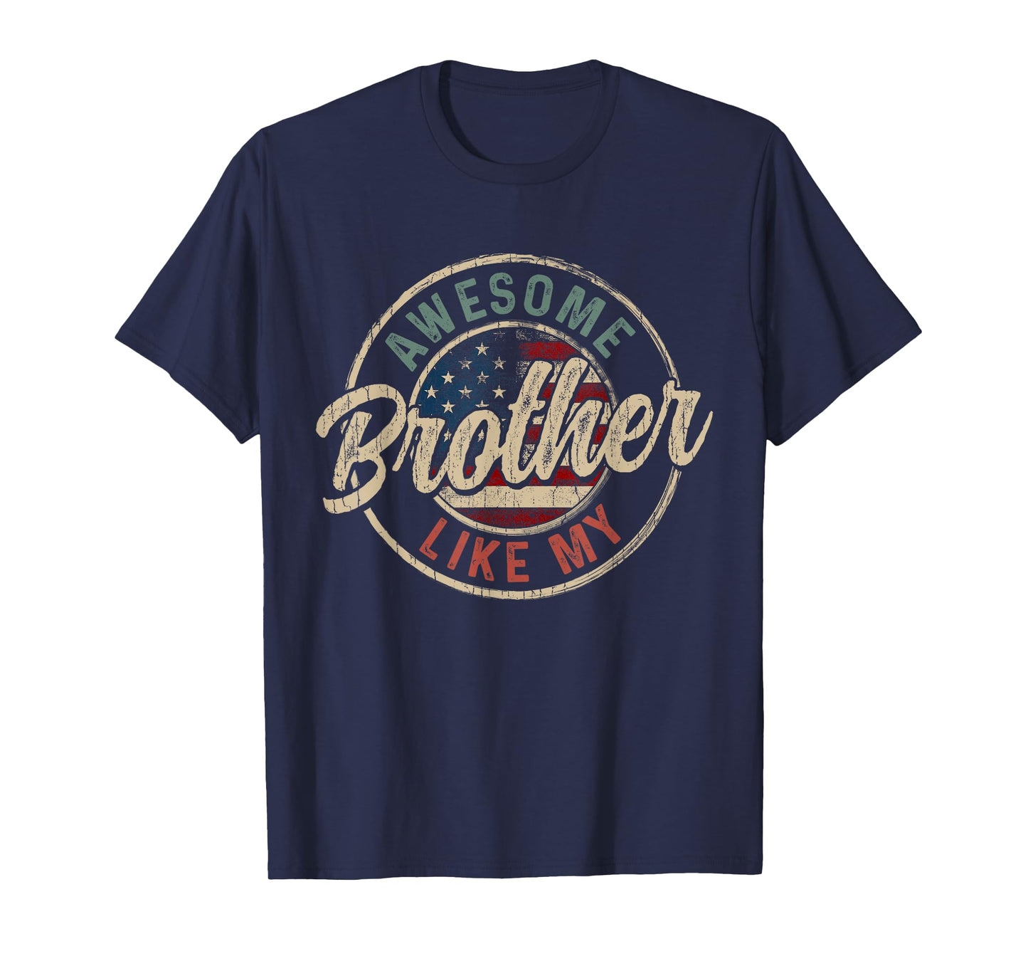 Awesome Like My Brother Vintage Retro Funny Parent T-Shirt