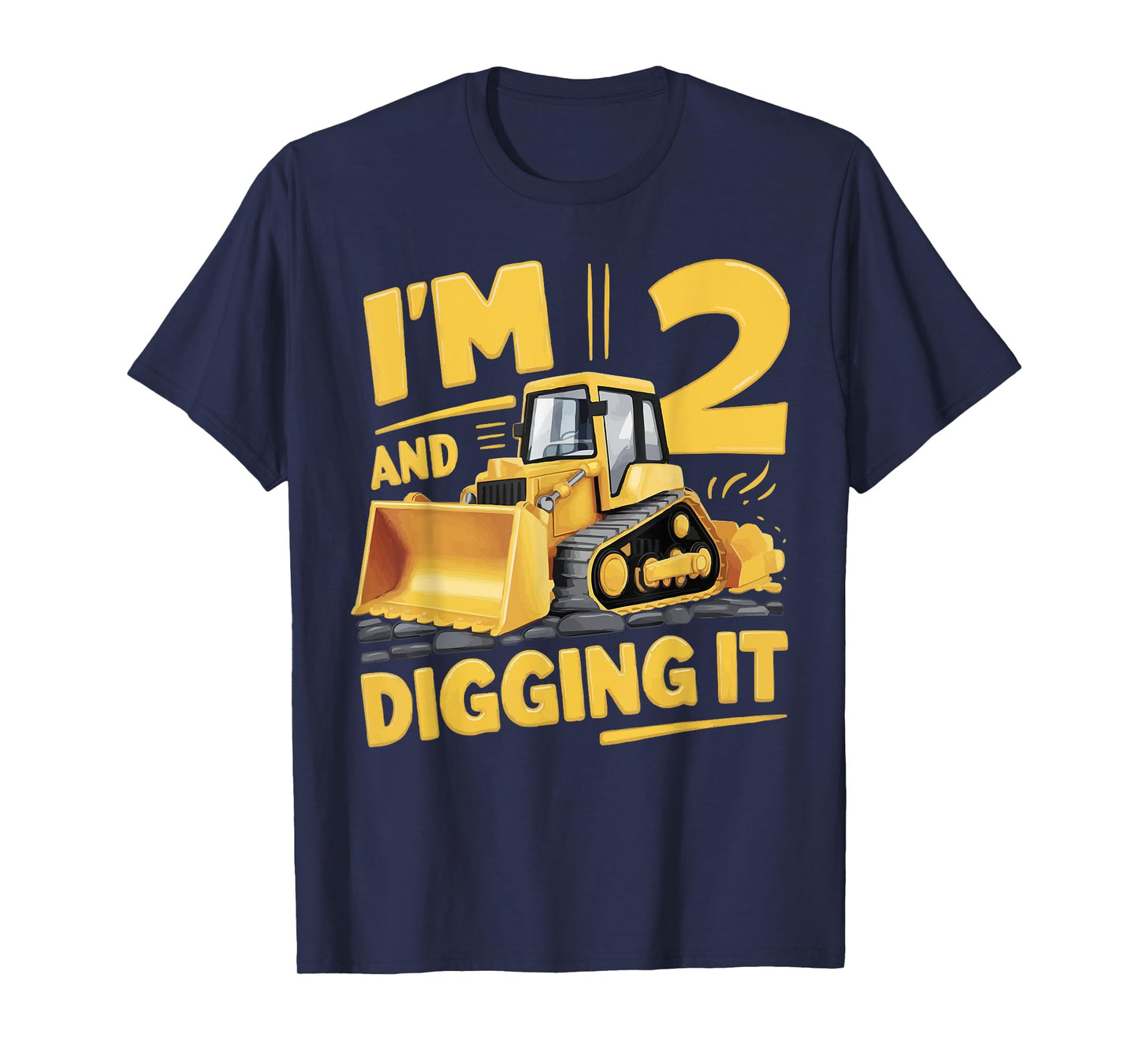 Construction Truck 2th Birthday 2 Years Old Digger Builder T-Shirt