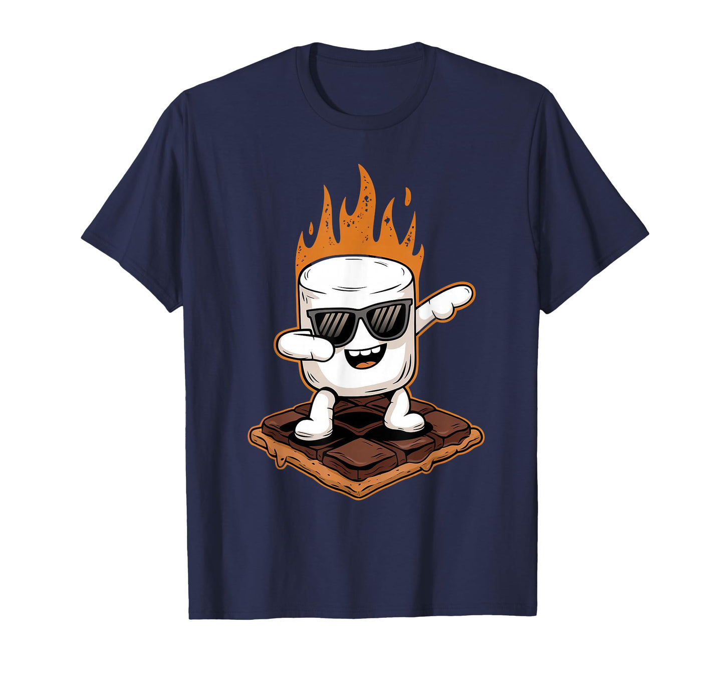 Dabbing Marshmallow Camping Smores Kawaii S'mores T-Shirt
