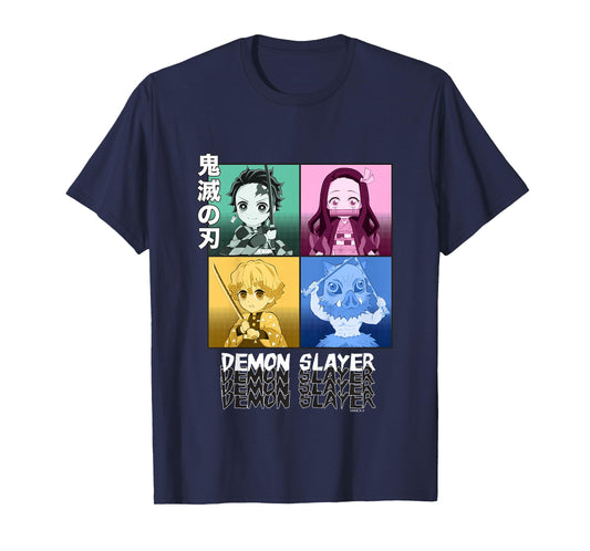 Kids Demon Slayer: Kimetsu no Yaiba Chibi Hero Squad T-Shirt
