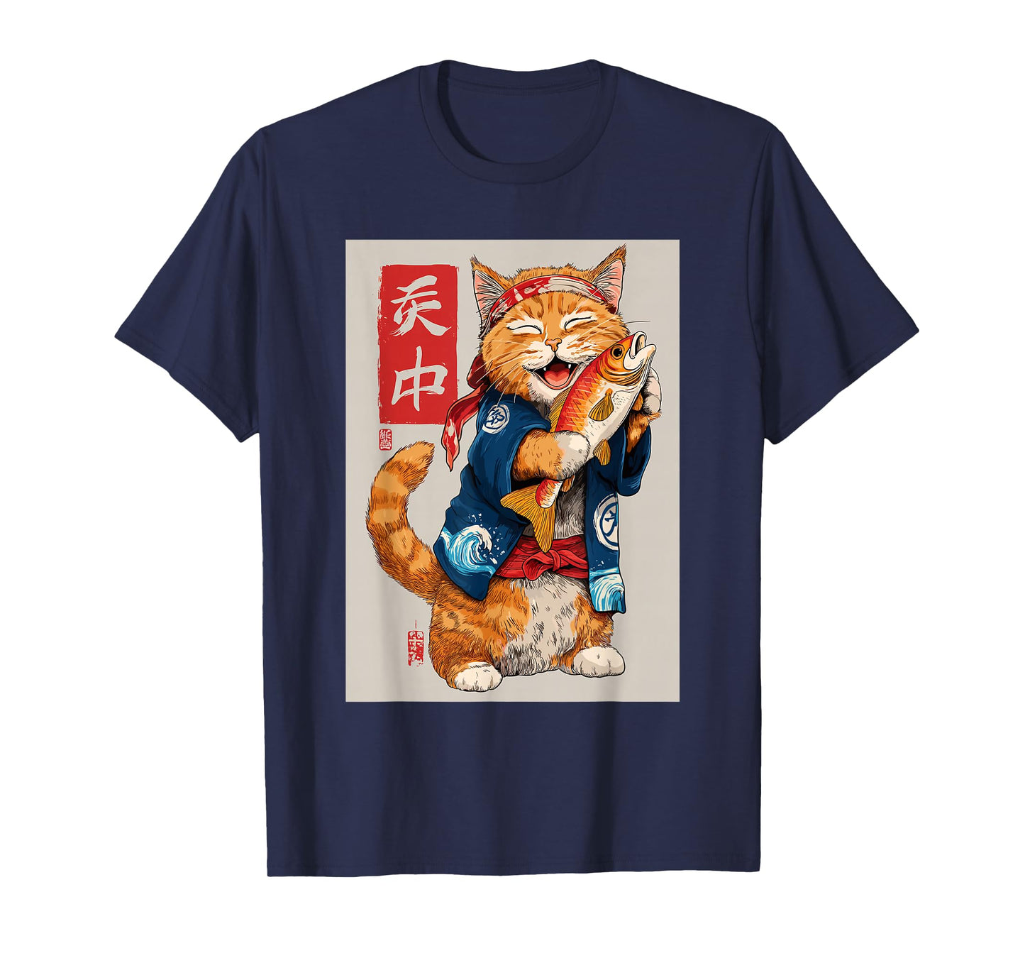 Cute Cat Sushi Japanese Food Anime Graphic Tees Men Women T-Shirt