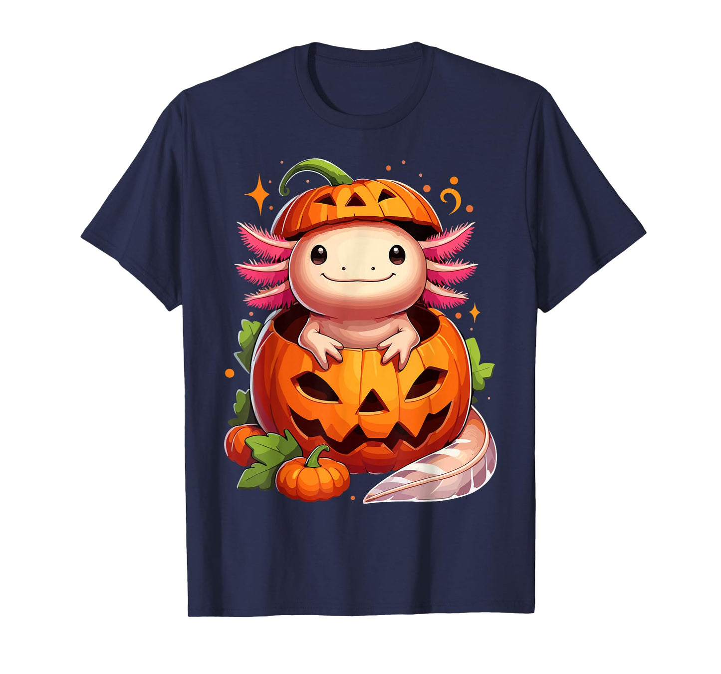 Halloween Axolotl Pumpkin T-Shirt