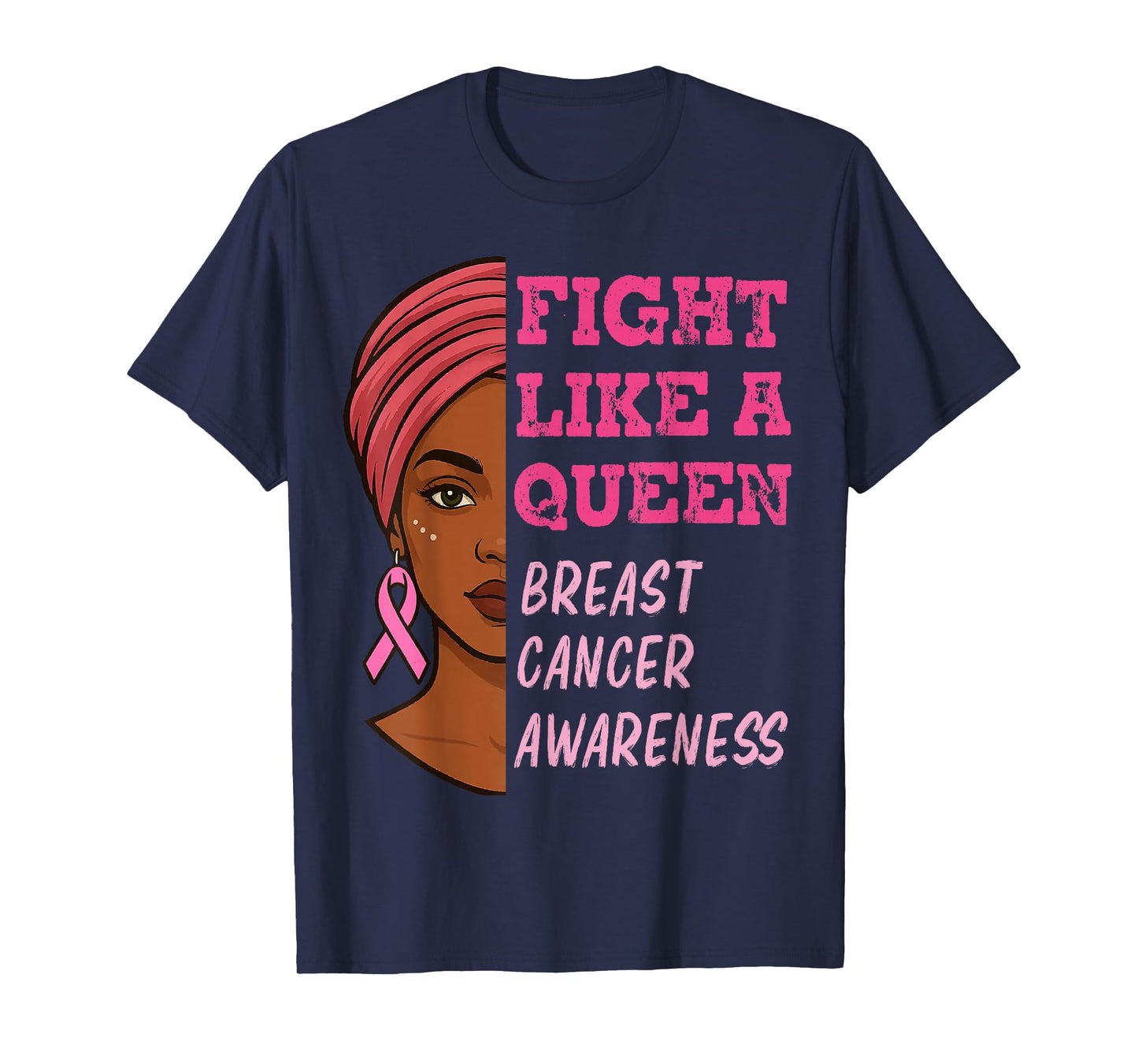 Breast Cancer Awareness Black Women Pink Ribbon Survivor T-Shirt