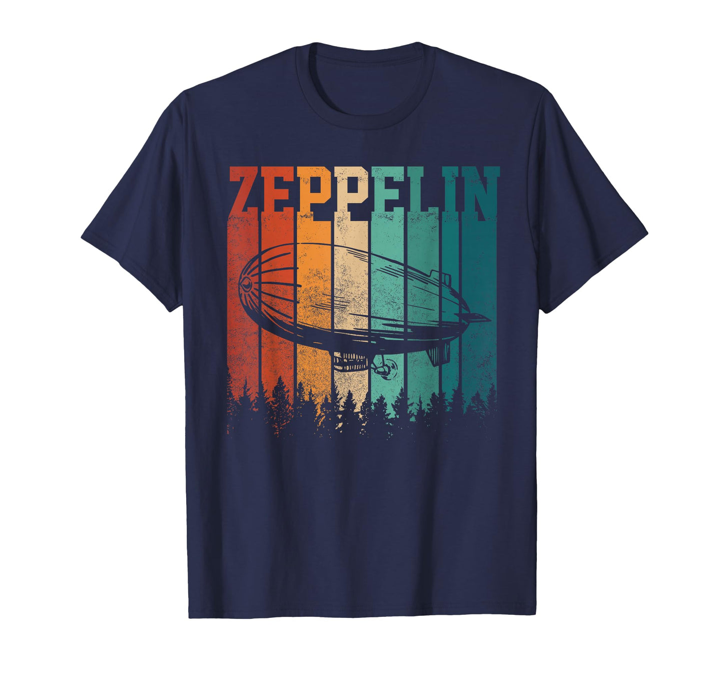 Retro Zeppelin 70s 80s Dirigible Airship Vintage T-Shirt