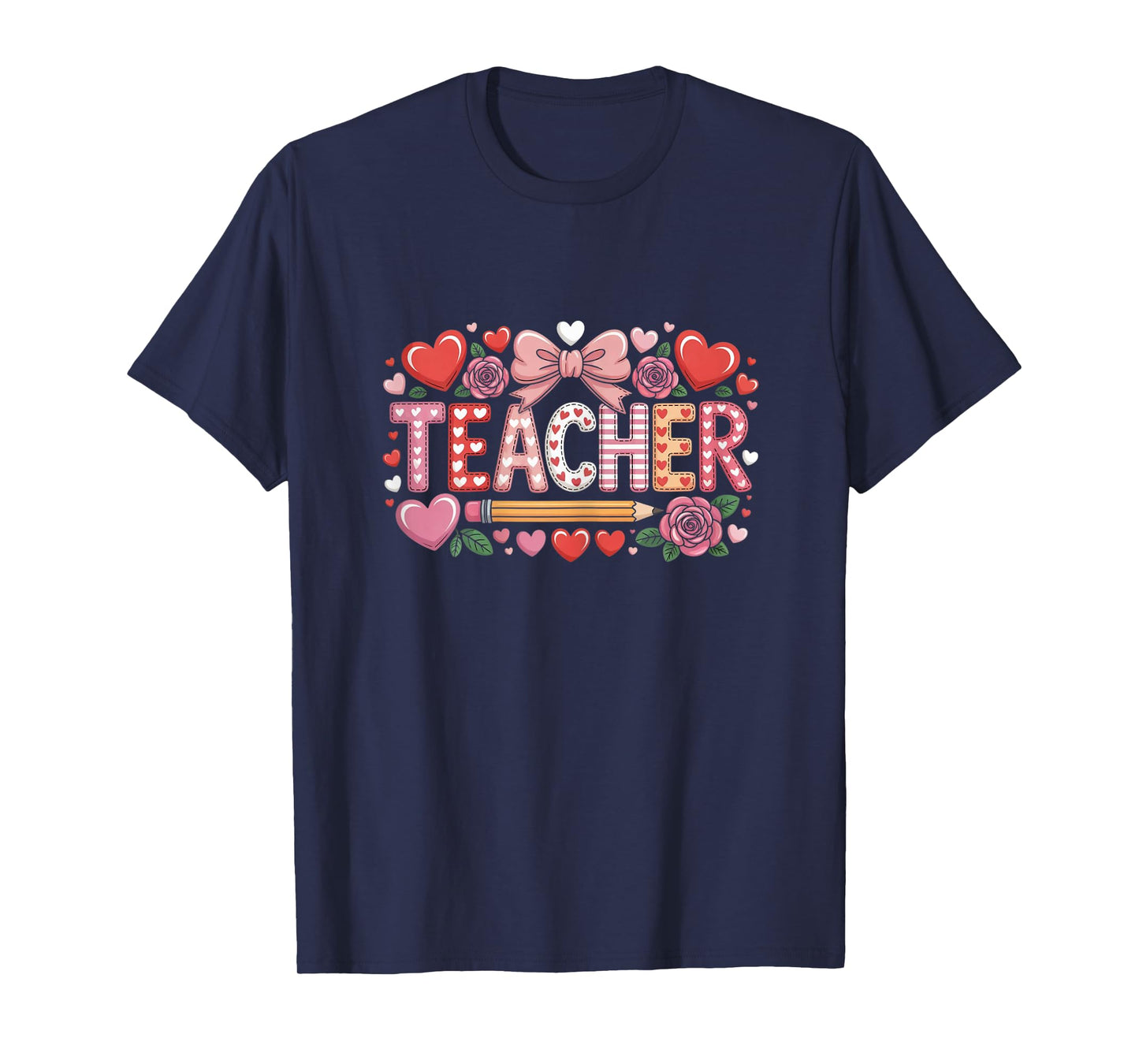 100 Days of School Valentine Teacher Outfit for Women T-Shirt