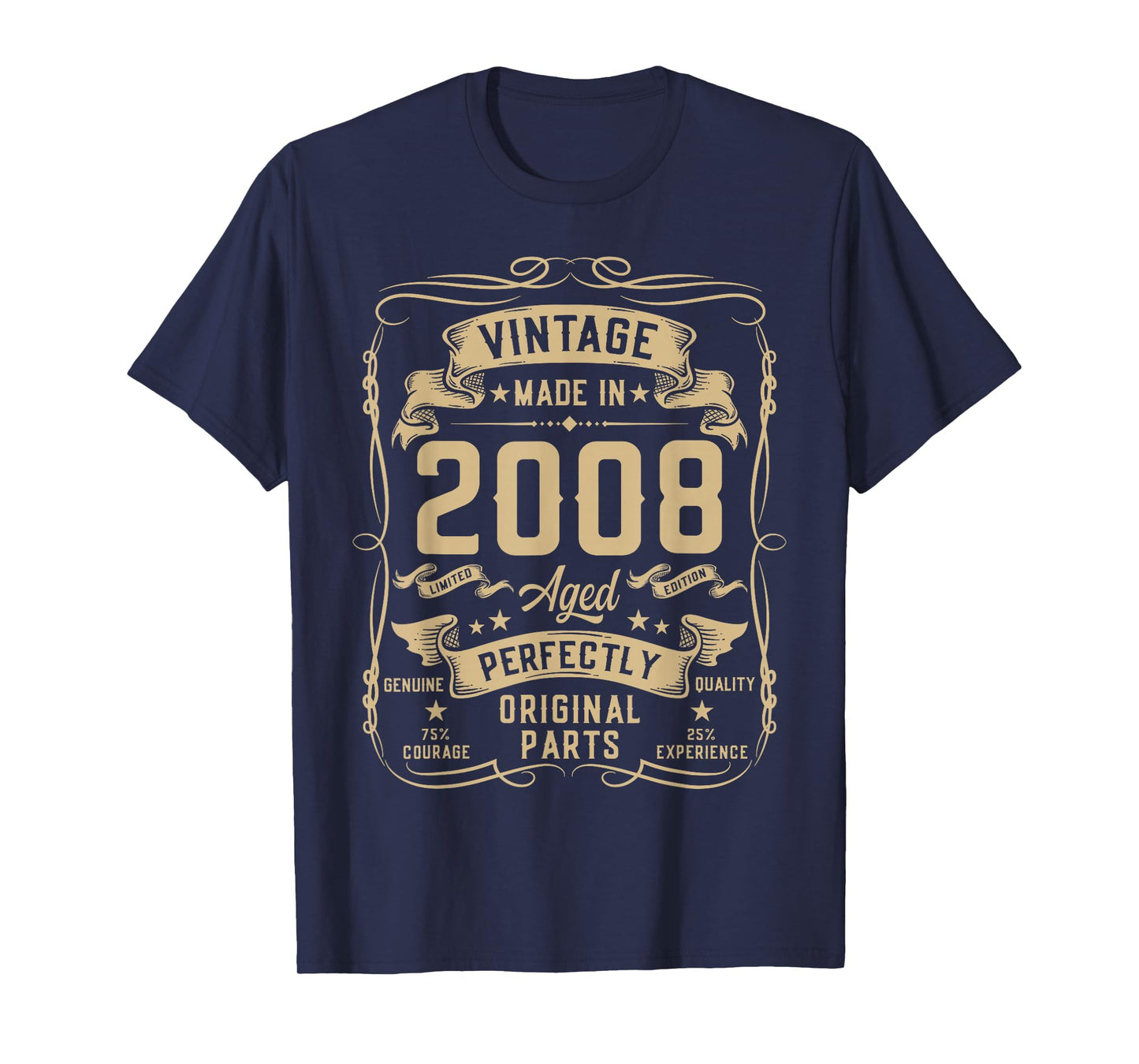 Vintage 2008 18yr 18th Birthday Gifts for Men 18 Years Old T-Shirt