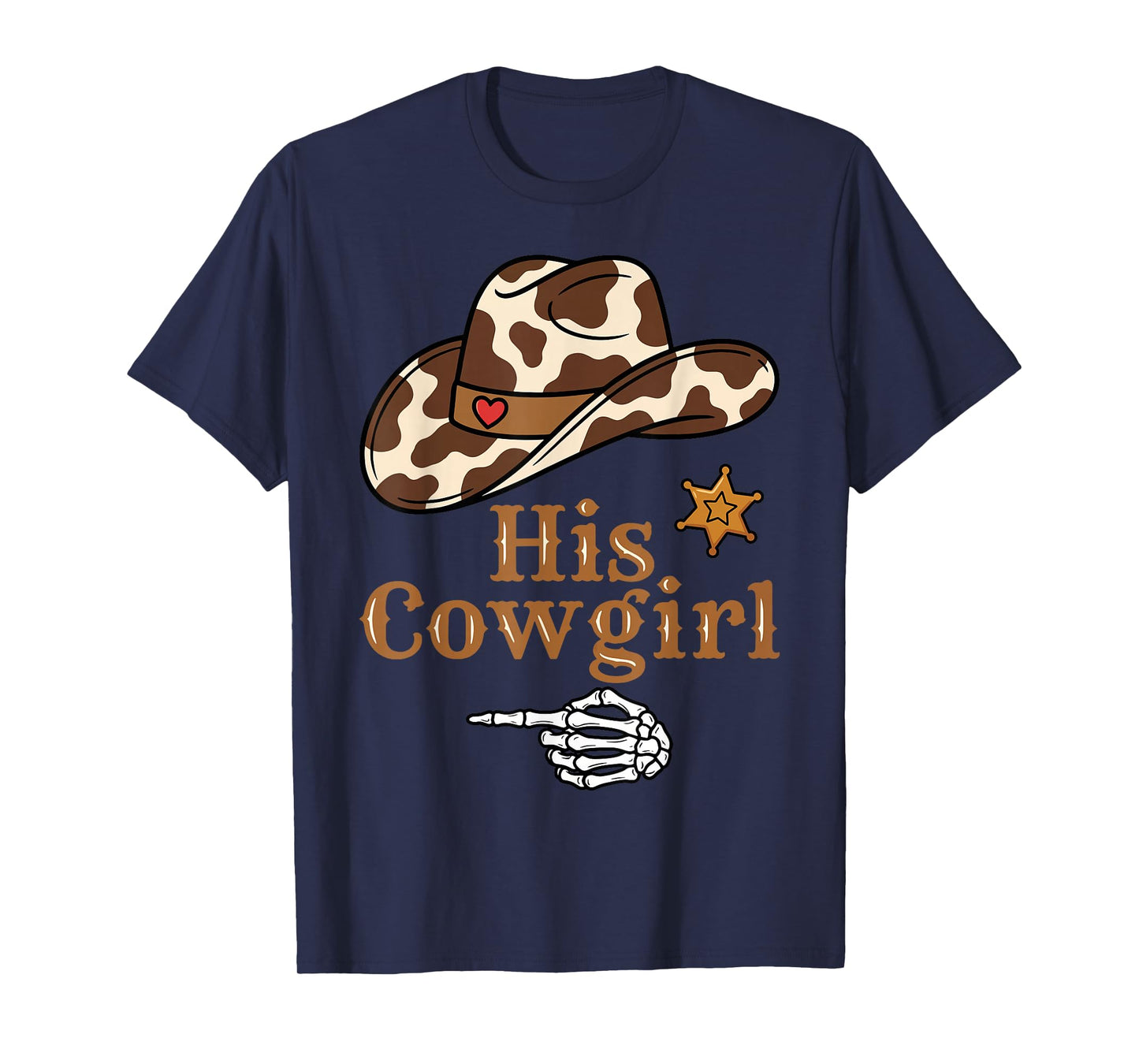 Matching Couples Her Cowboy Western His and Hers T-Shirt