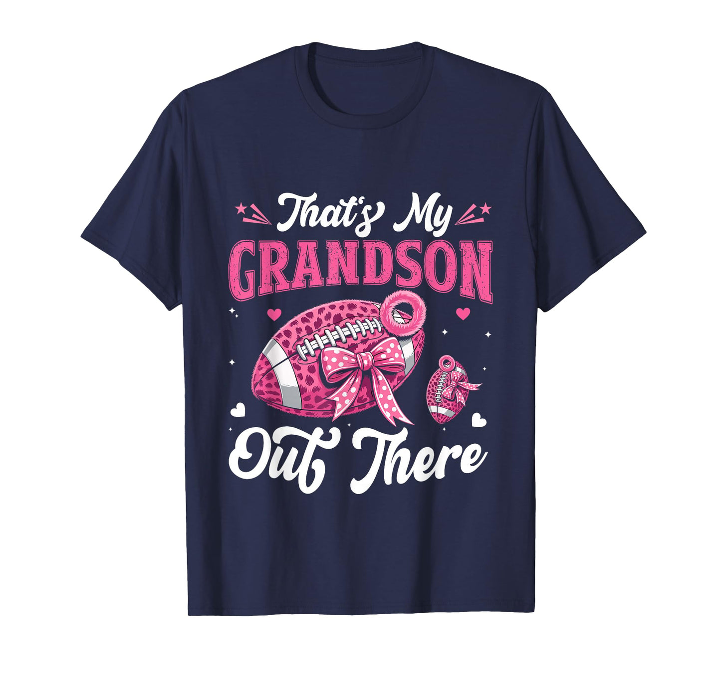 That's My Grandson Out There Football Grandma Grandpa Funny T-Shirt