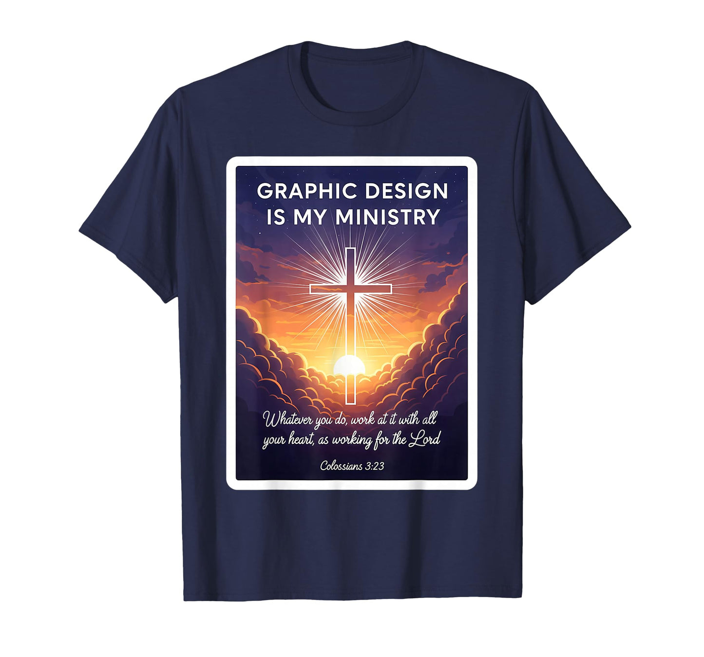 Christian Graphic Design is My Ministry Designer Jesus God T-Shirt