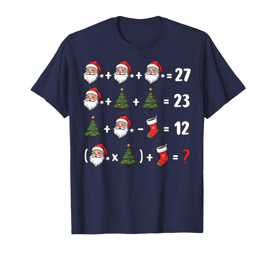 Funny 67 Six Seven Santa Tree Math Teacher Christmas Xmas T-Shirt
