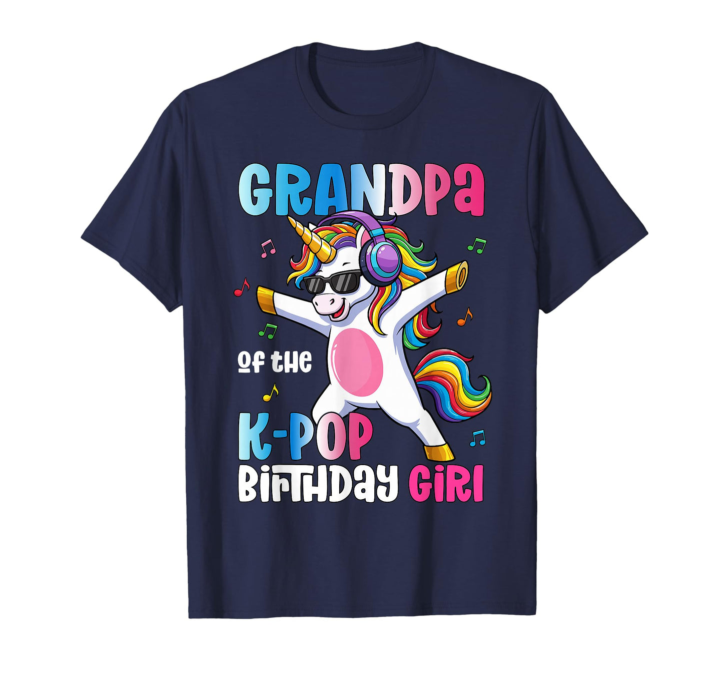 Grandpa of The K-Pop Birthday Princess Birthday Girl T-Shirt