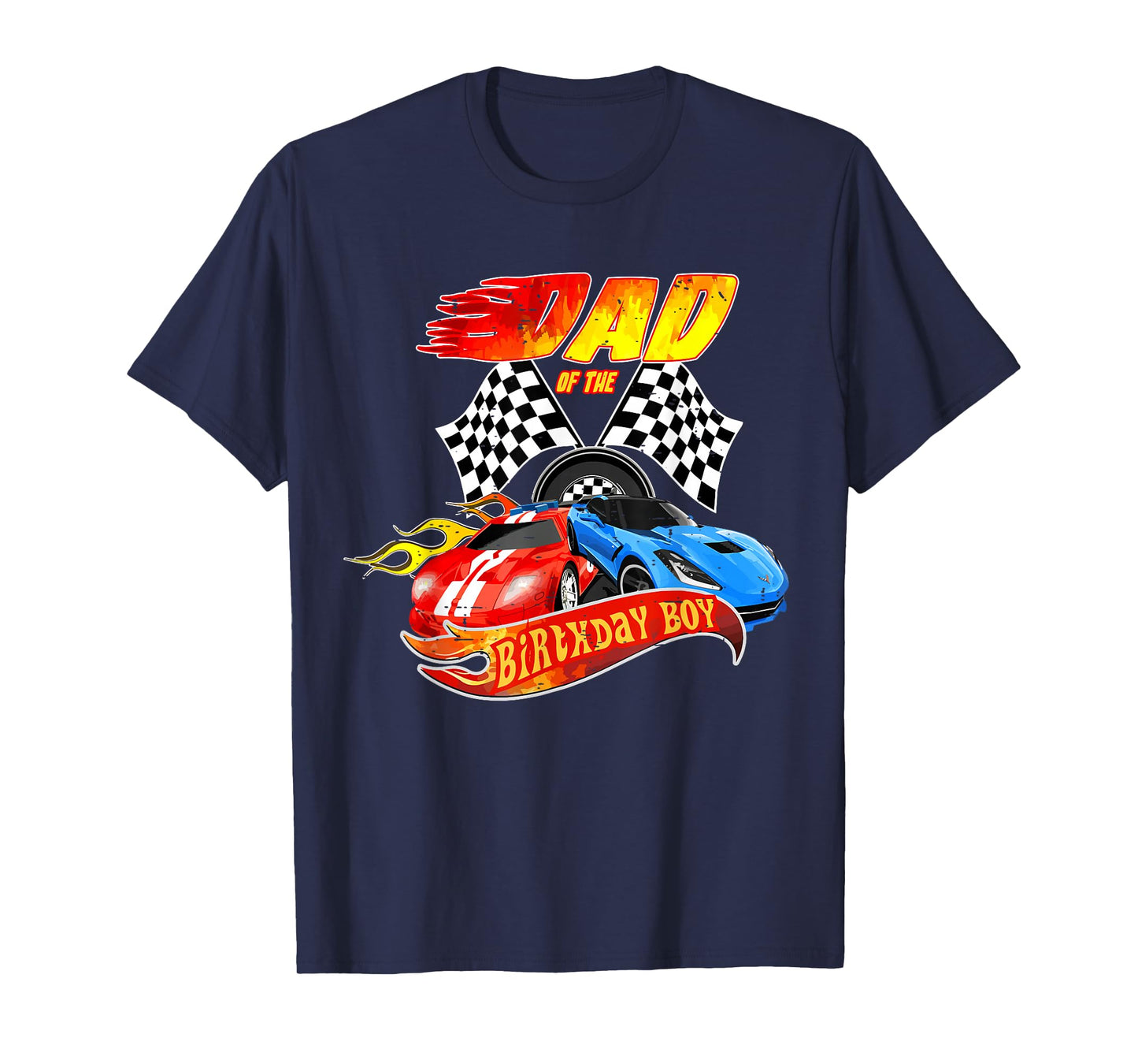 Dad Of The Birthday Boy Race Car Birthday Party Racing Cute T-Shirt