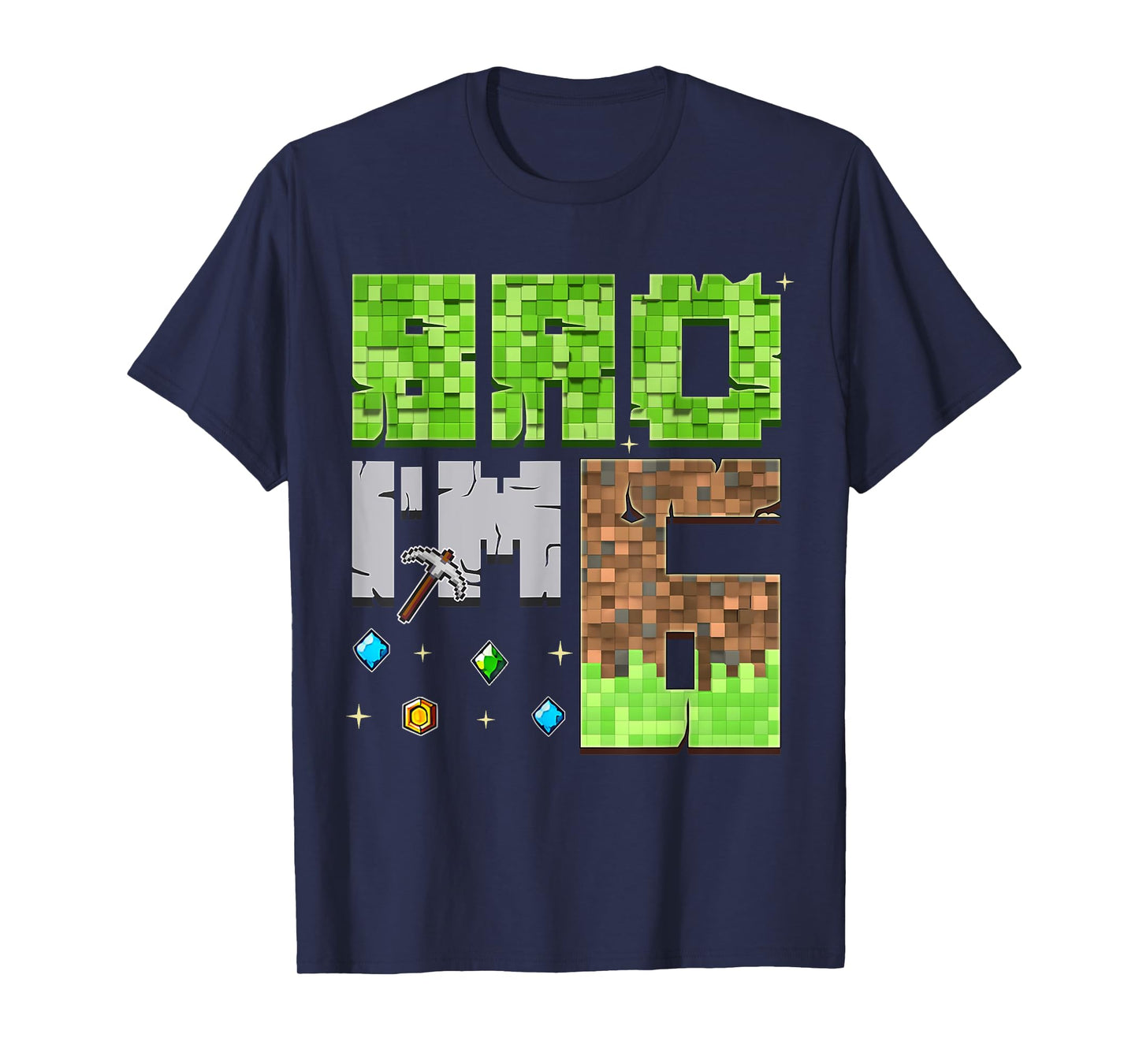 6th Birthday I'm 6 Year Old Gamer Pixel Birthday Boys Kids T-Shirt