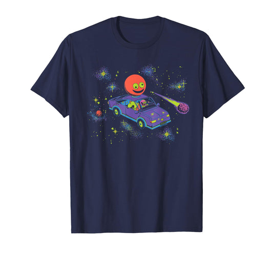 Smiling Friends Space Car Charlie and PIM Funny Cartoon T-Shirt