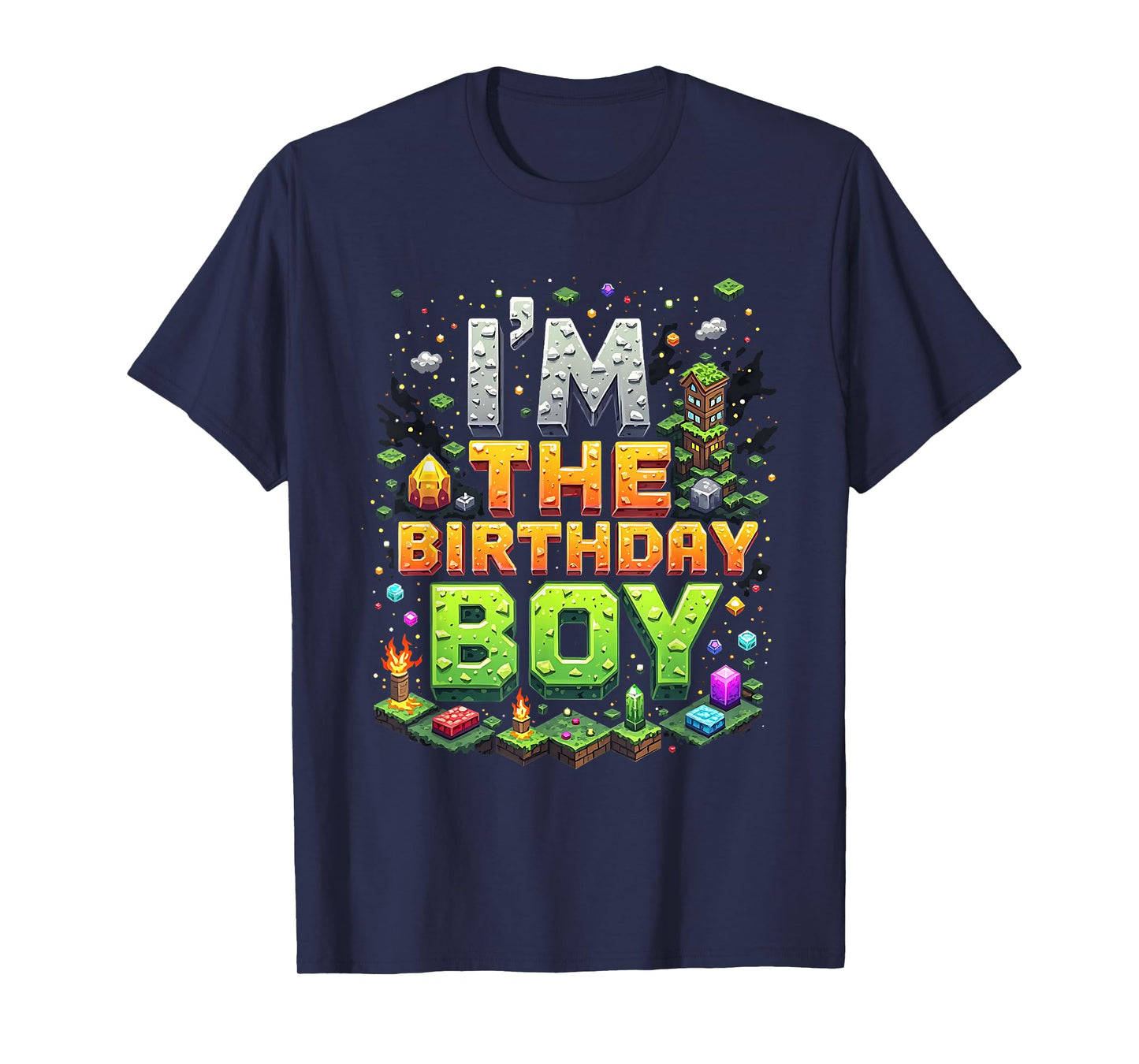 Bday Party Video Gamer Pixel Number I'm The Birthday Boy T-Shirt