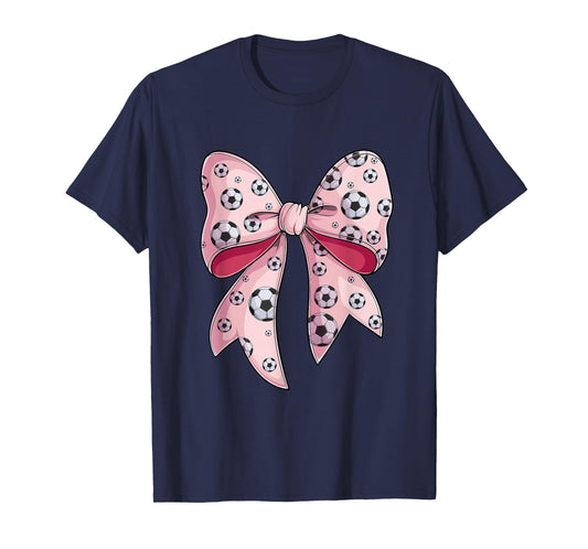 Coquette bow Soccer ball toddler youth girls women T-Shirt
