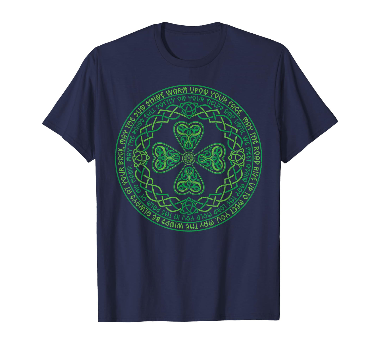 Celtic Knot Irish Blessing 4 Leaf Clover Ireland St Patricks T-Shirt