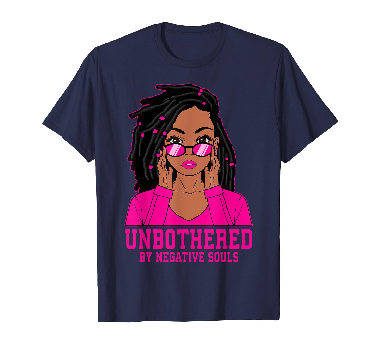 Loc'd Hair Sassy Black Woman Melanin Girl Unbothered T-Shirt