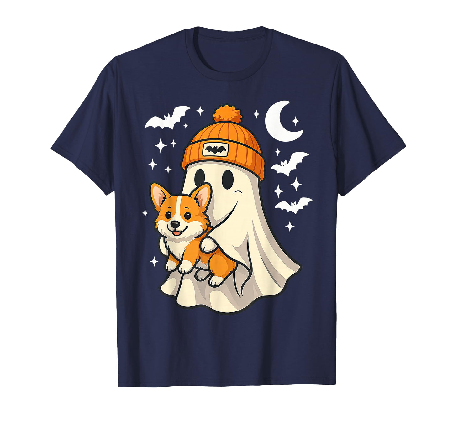 Ghost Pembroke Welsh Corgi Dog Lover Halloween Men Women T-Shirt