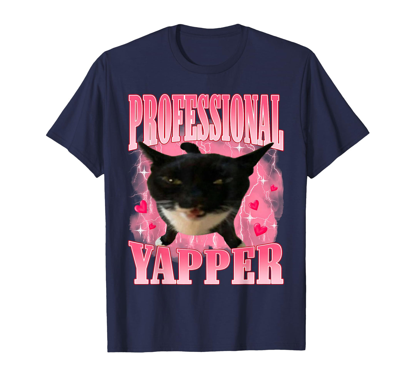 Professional Yapper Cat Funny Oddly Specific Dank Meme T-Shirt