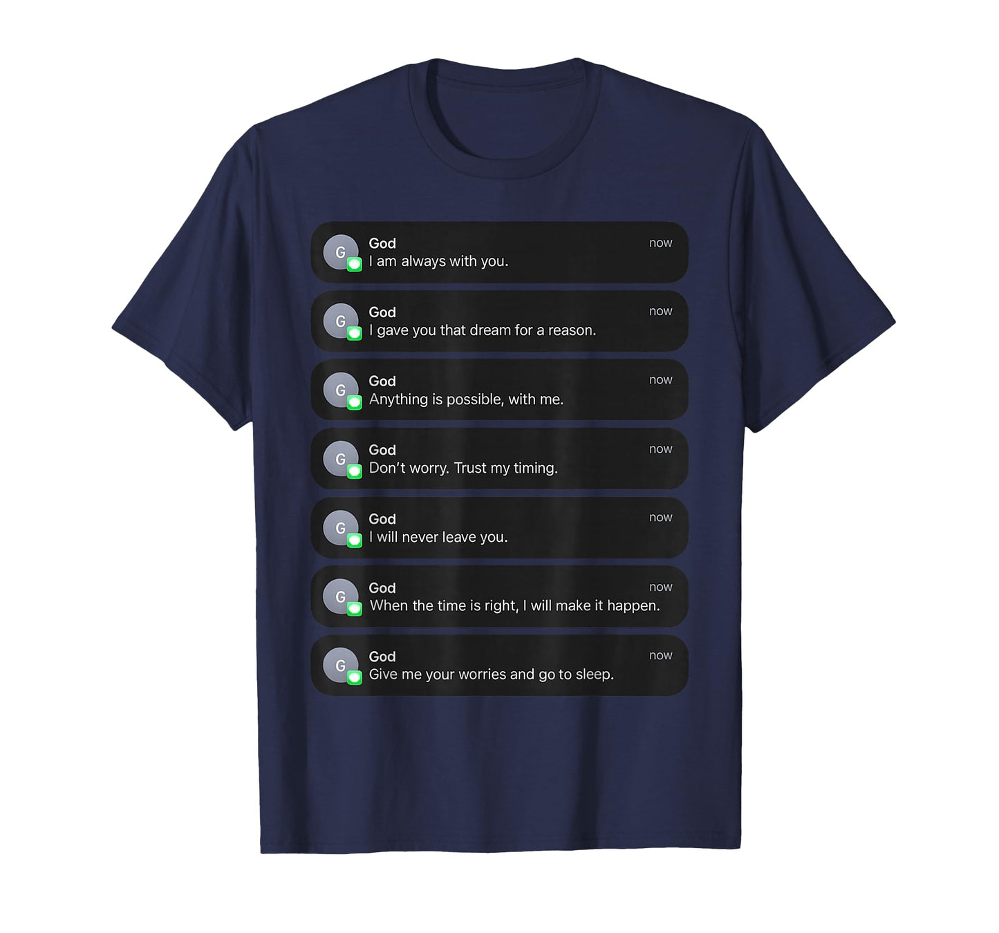 God Messages I’m Always with You Jesus Christian Womens Mens T-Shirt
