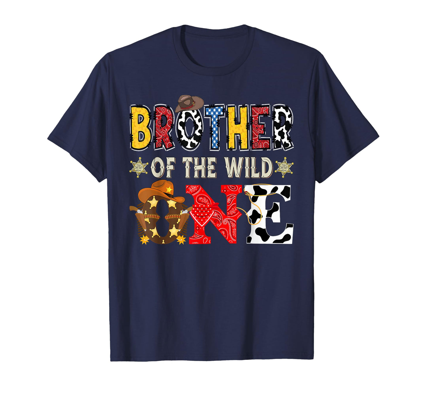 Brother of The Wild One 1St Birthday Boy Western Cowboy T-Shirt