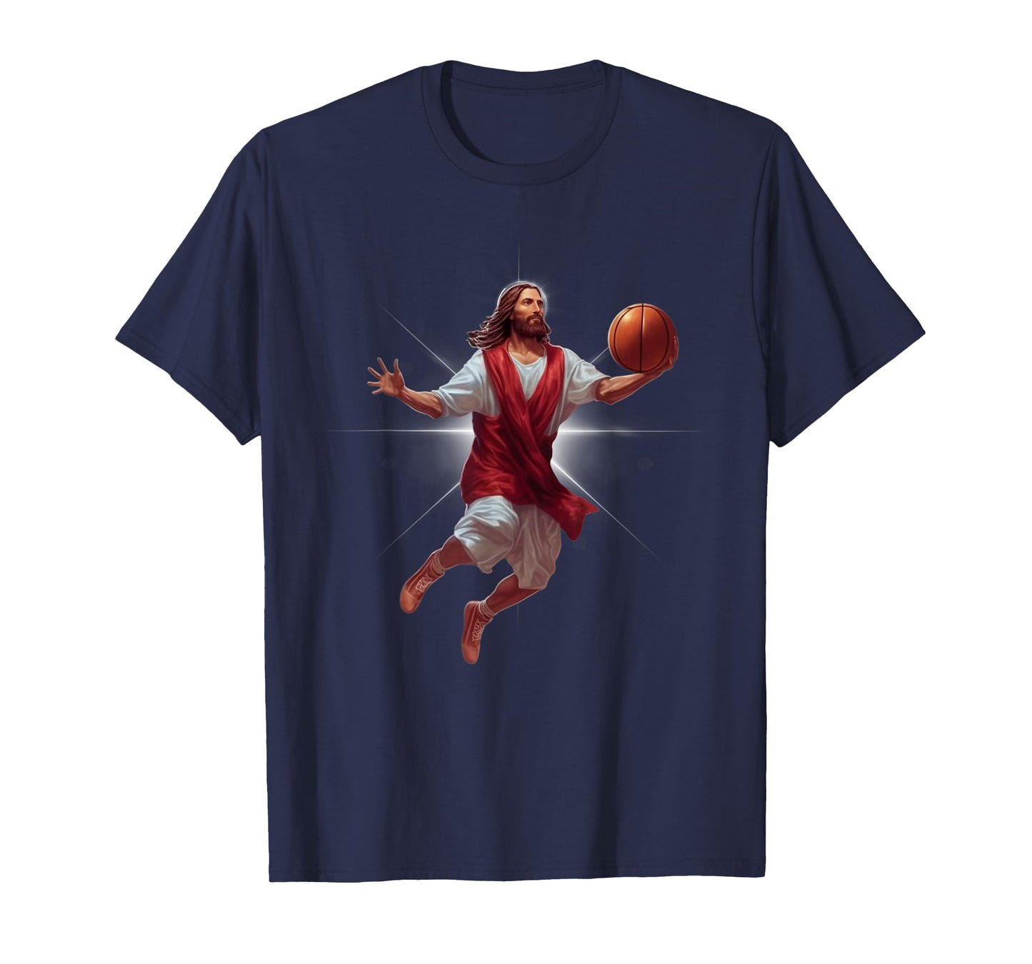 Not Today Satan Jesus Funny Slam Holy Dunk Basketball T-Shirt