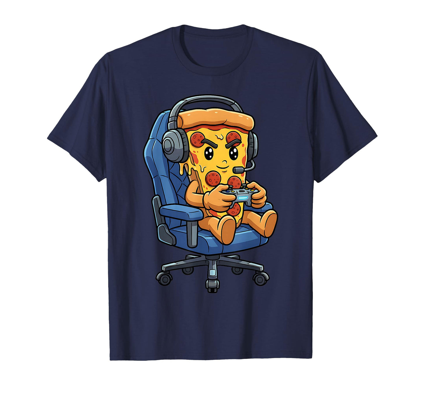 Funny Gamer Pizza Gaming Video Game Enthusiast Boys Kids T-Shirt
