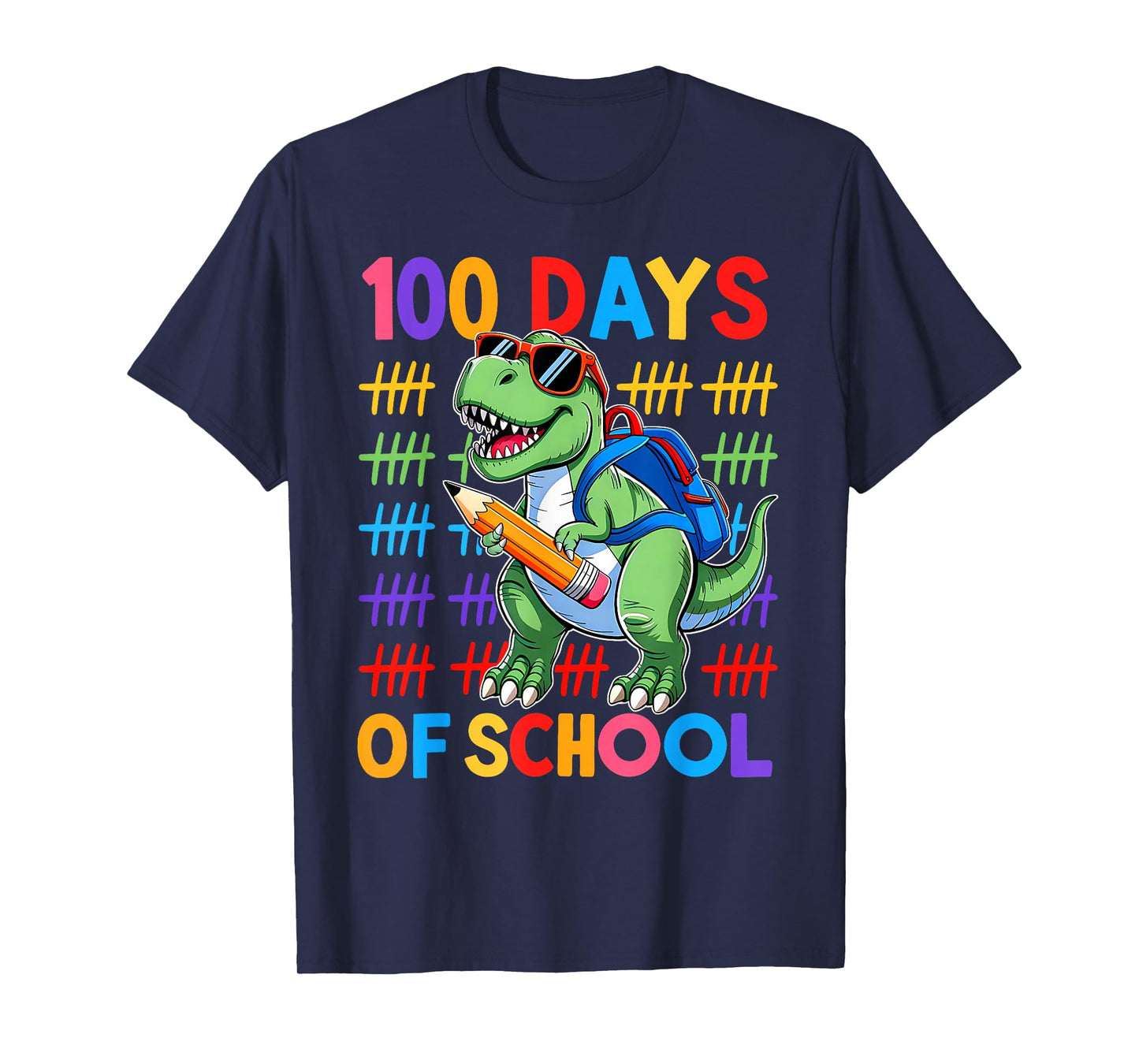 100 Days of School Dinosaur Boys 100 Days Smarter 100th Day T-Shirt