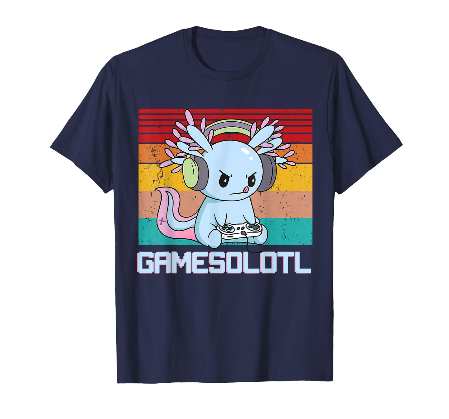 Gamesolotl Axolotl Video Gamer Kawaii Anime Gifts Boys Teens T-Shirt