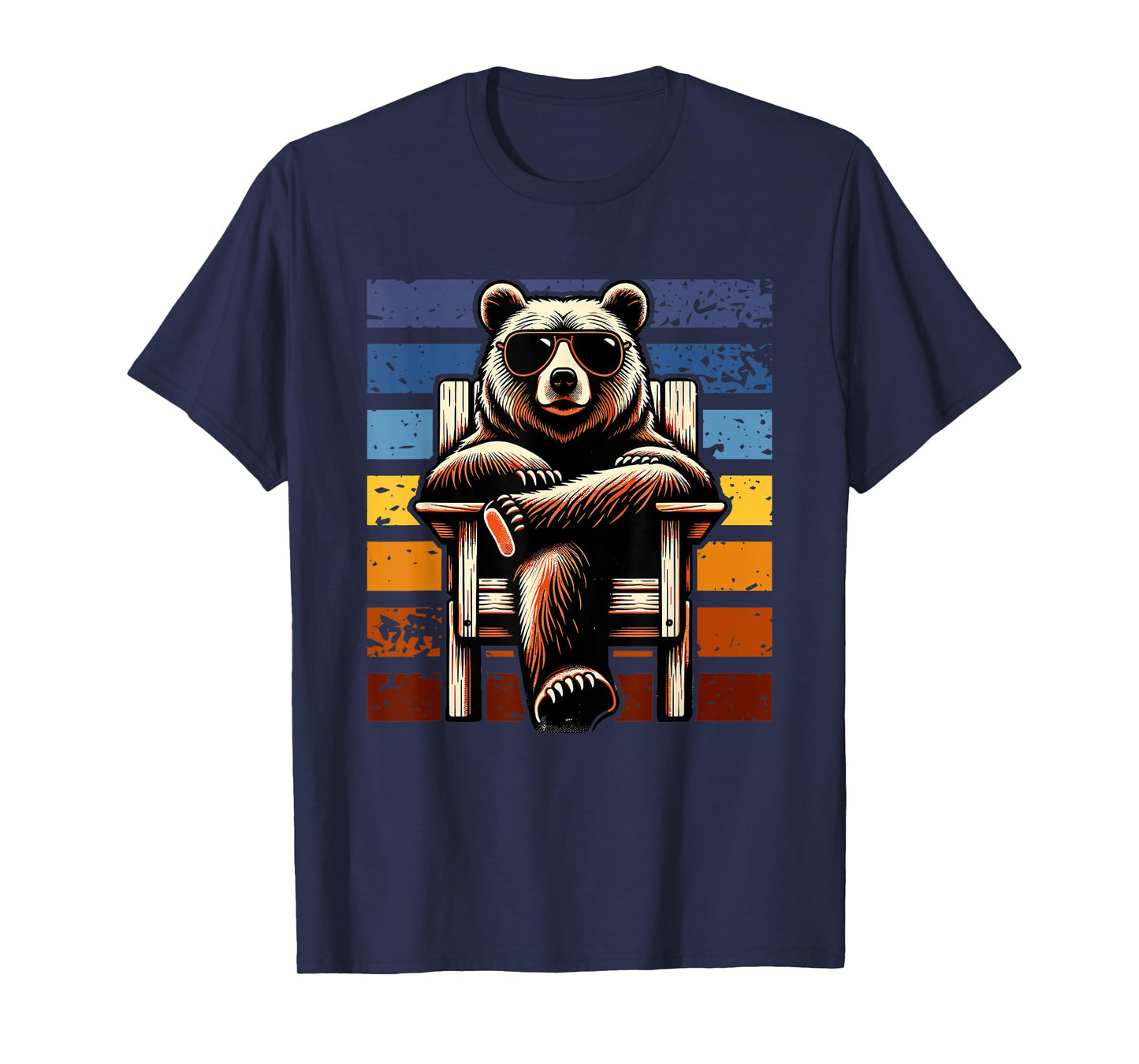 Cool Retro Bear in Sunglasses 70s 80s 90s Novelty Funny Bear T-Shirt