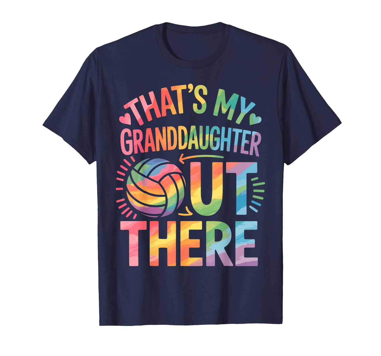 That's My Granddaughter Out There Volleyball Grandma Tie Dye T-Shirt