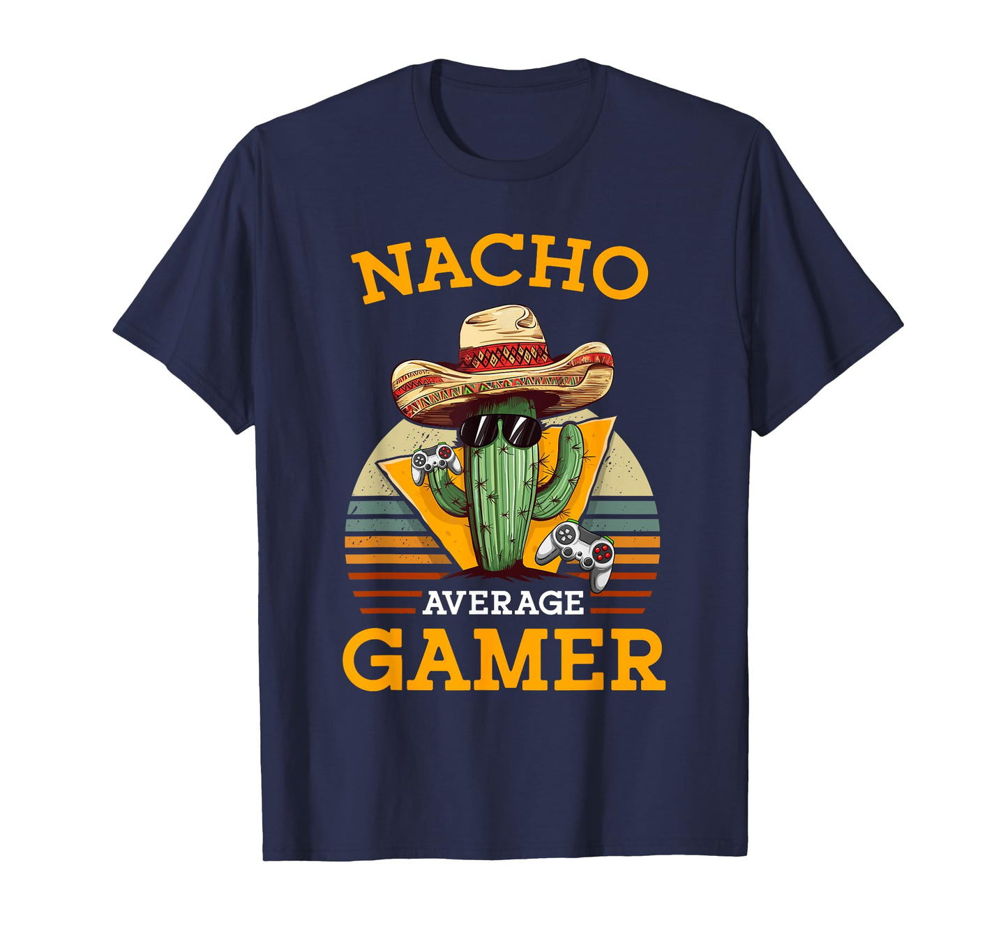 Nacho Average Gamer Video Game Player Funny Vintage Gaming T-Shirt