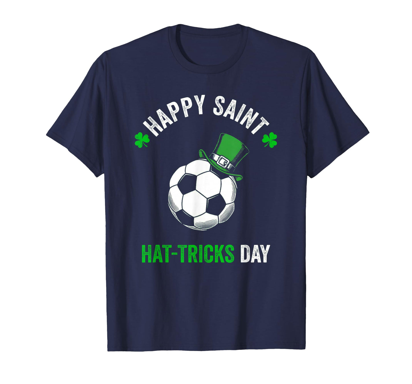 Soccer St Patricks Day Boys Men Shamrock Soccer T-Shirt