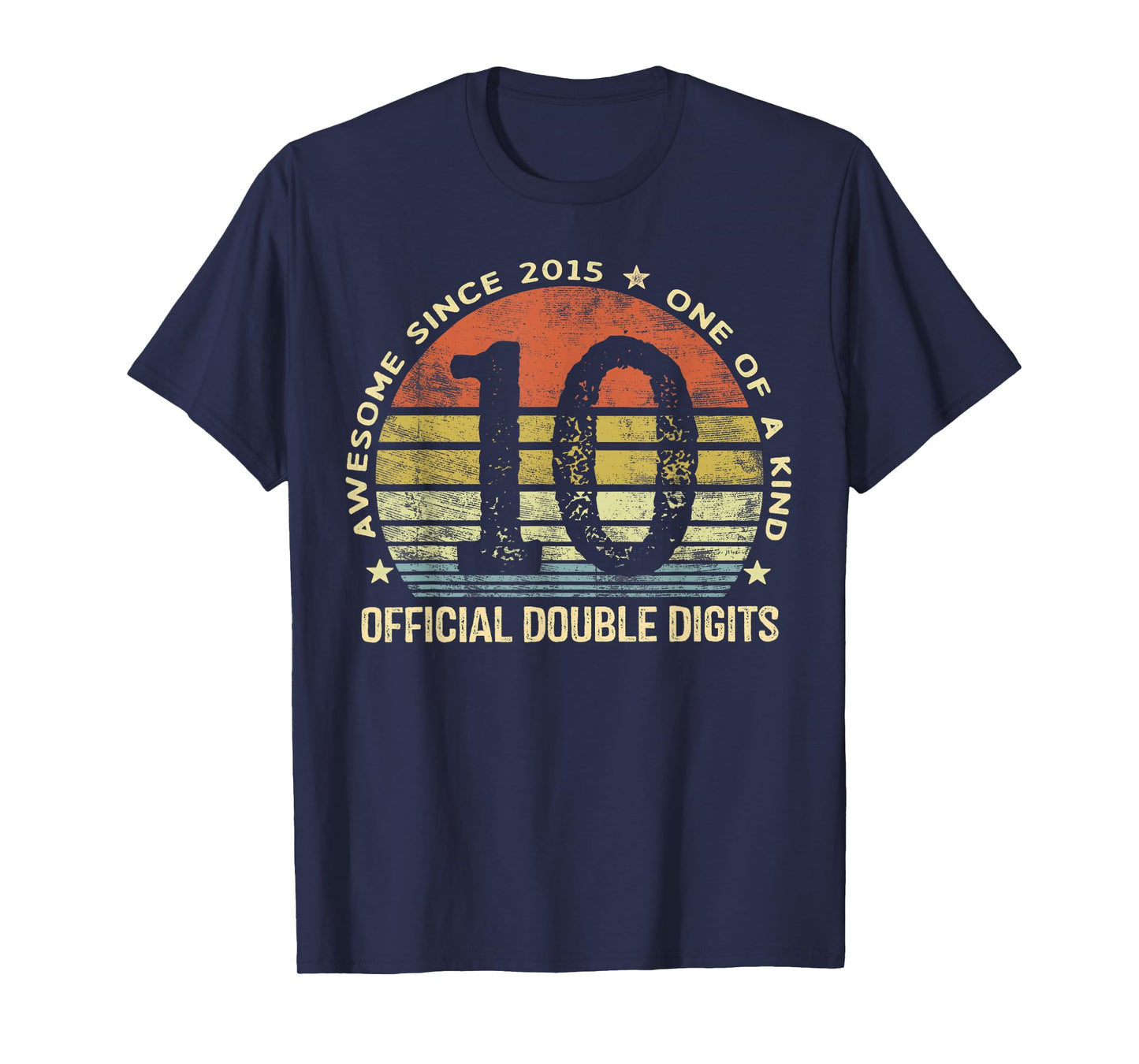 Awesome Since 2015 Official Double Digits 10 Year Old BDay T-Shirt
