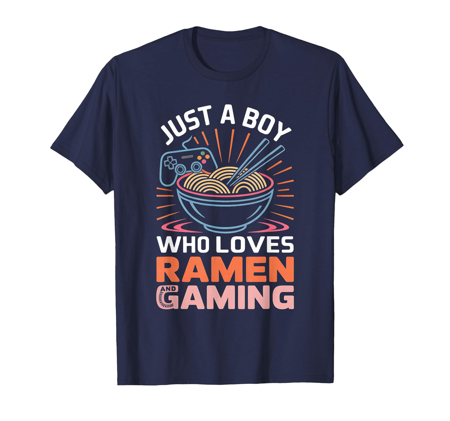 Just A Boy Who Loves Ramen and Gaming Japan Anime Video Game T-Shirt
