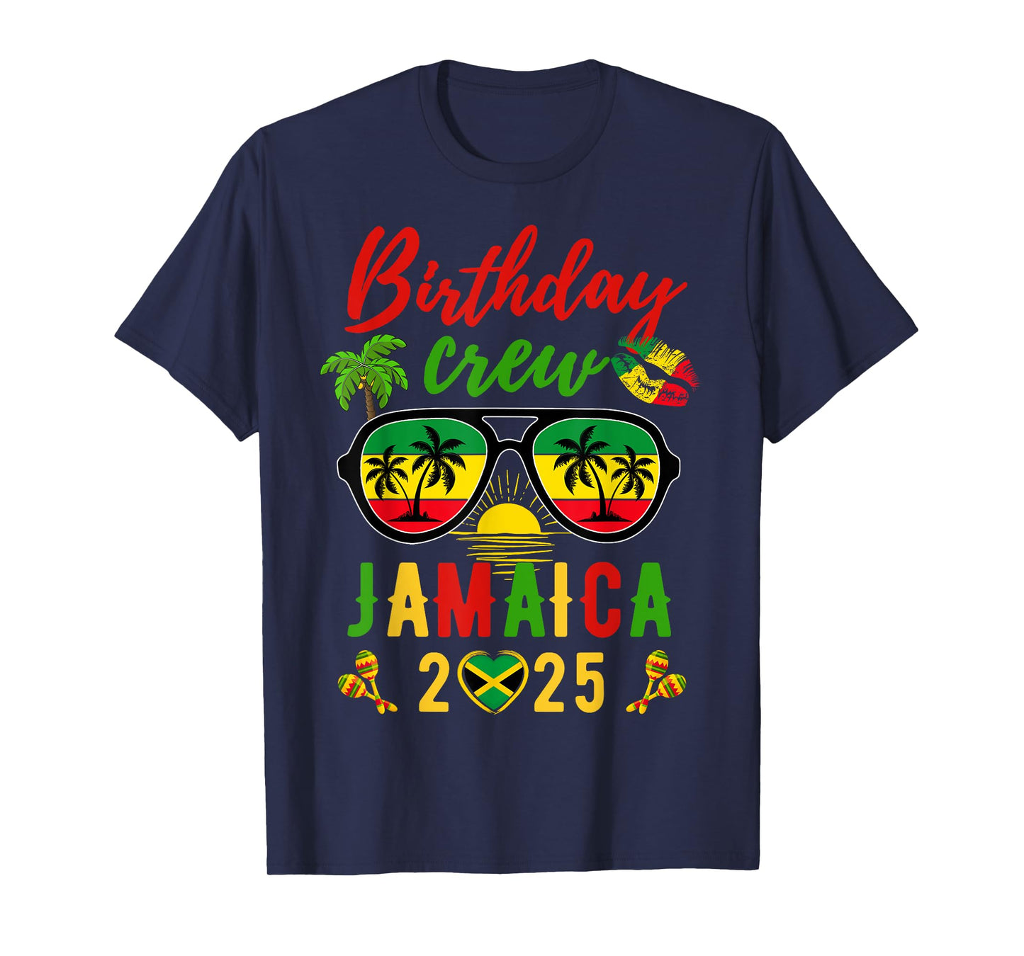 Birthday Queen King Jamaica Girls Trip 2025 Women Matching T-Shirt